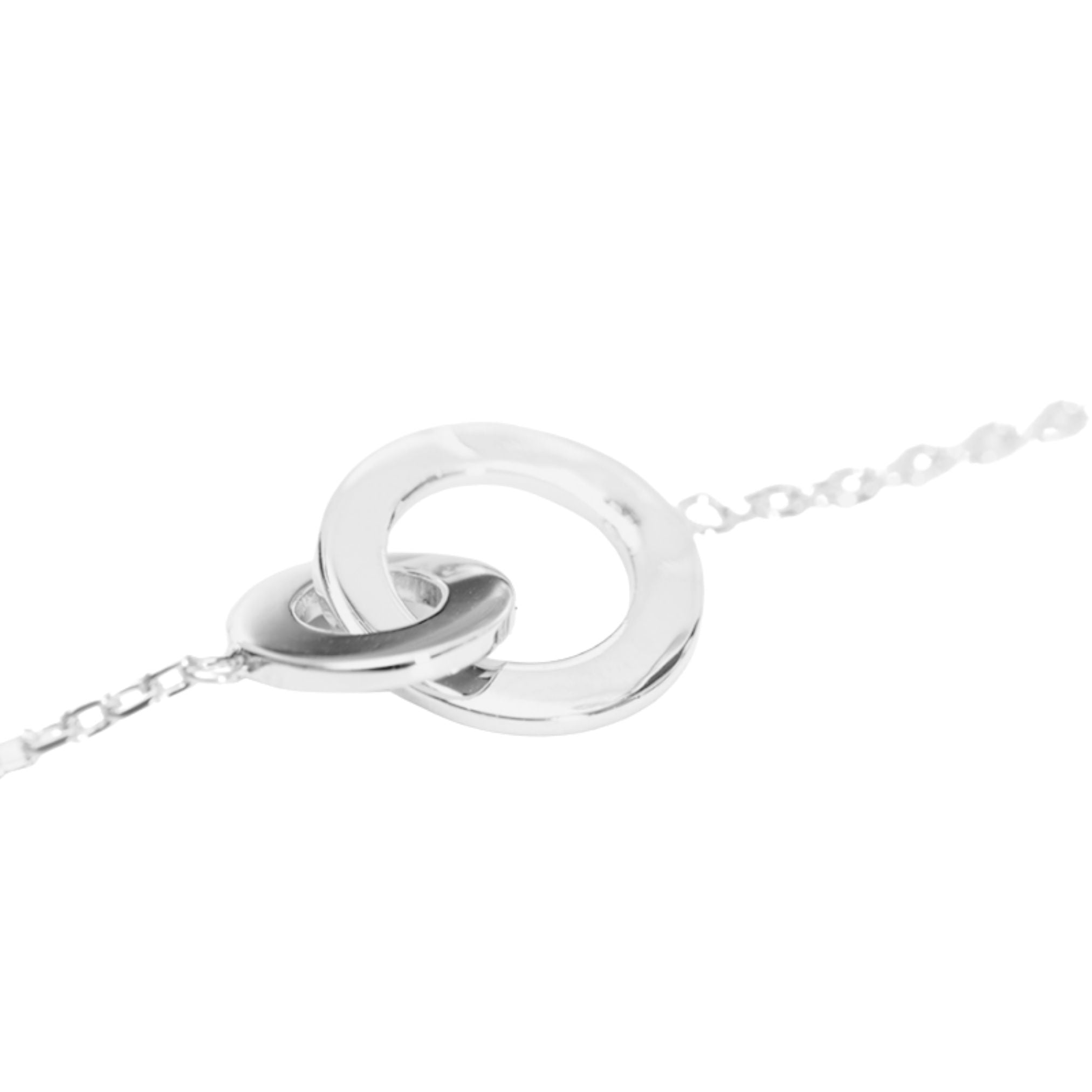 Bracelet Personnalisé Femme - Chaîne et Anneaux Entrelacés - Argent 925