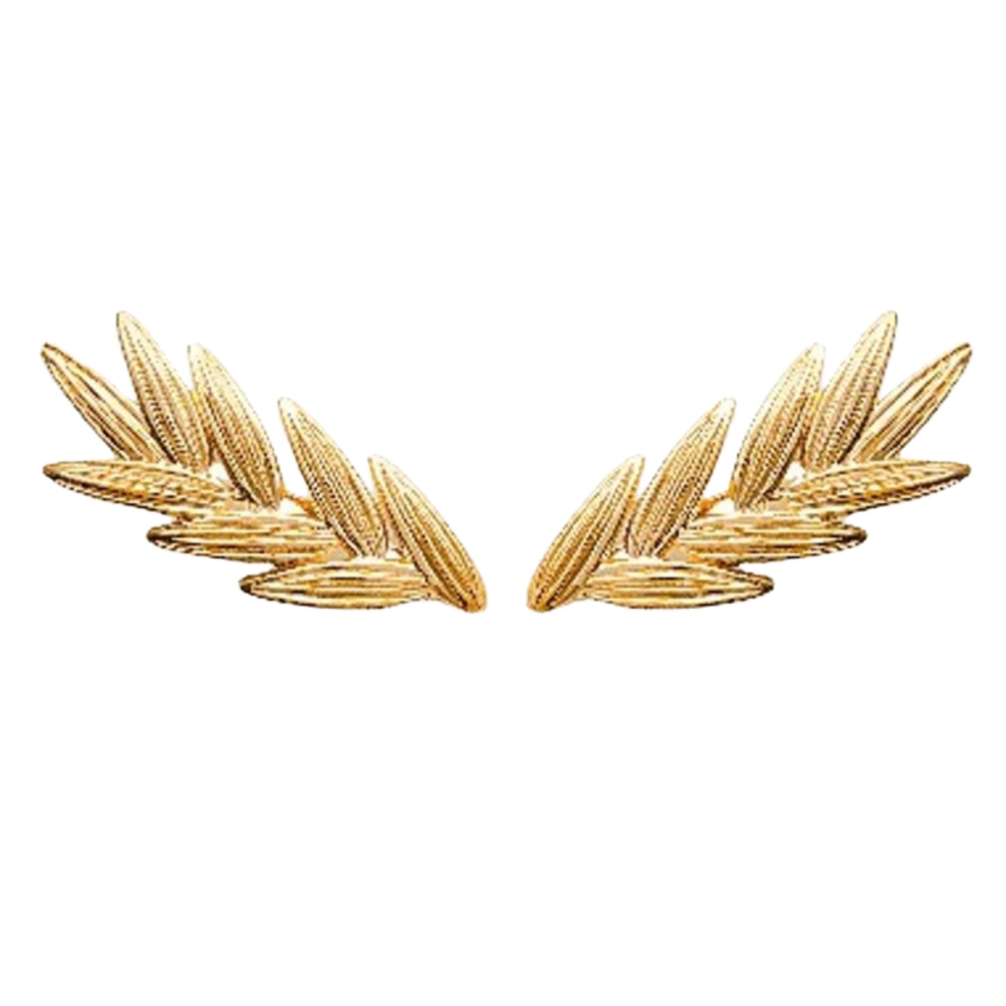 Boucles d'Oreilles - Épis de Blé - Plaqué Or
