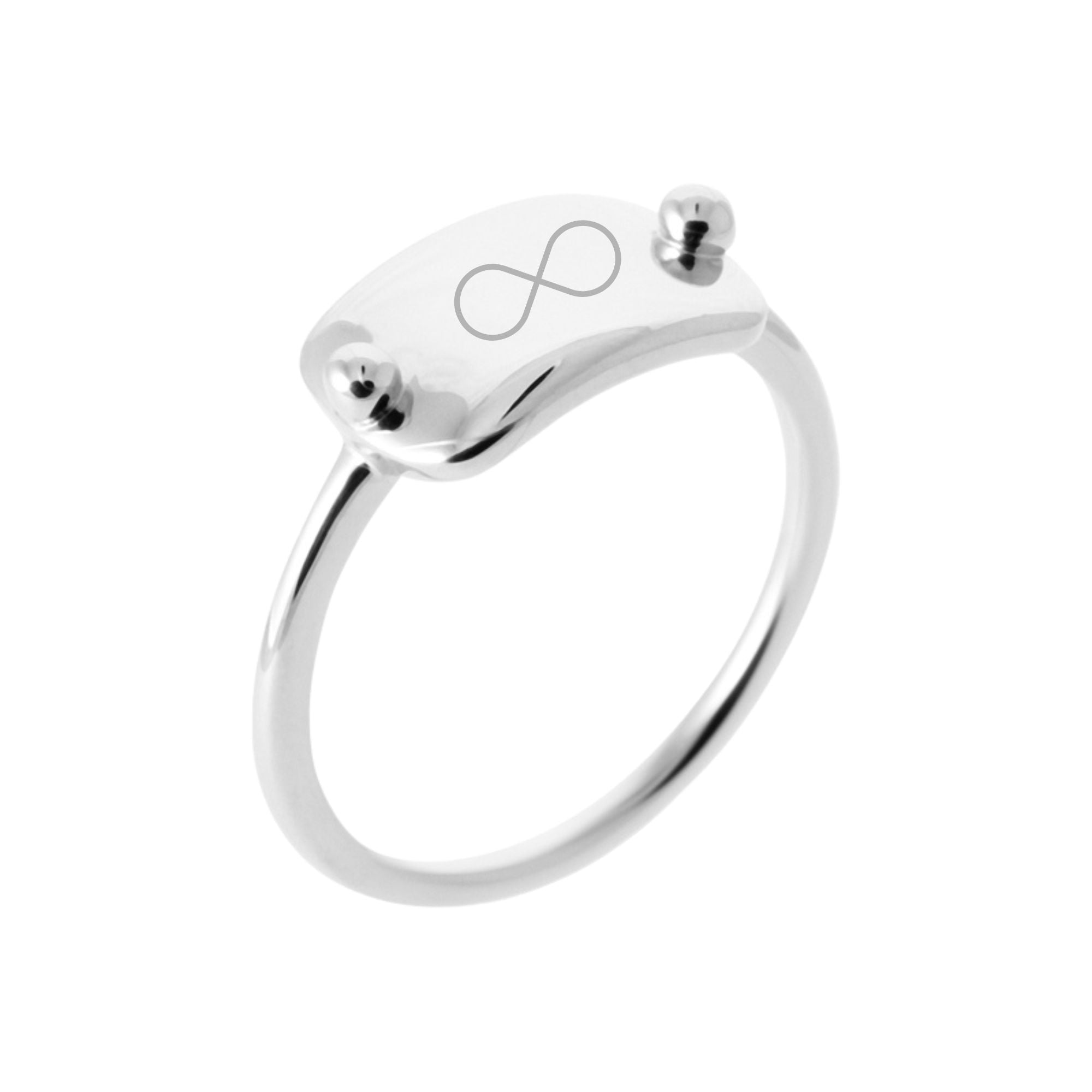 Bague Personnalisée Femme – Pastille Rectangulaire – Argent 925