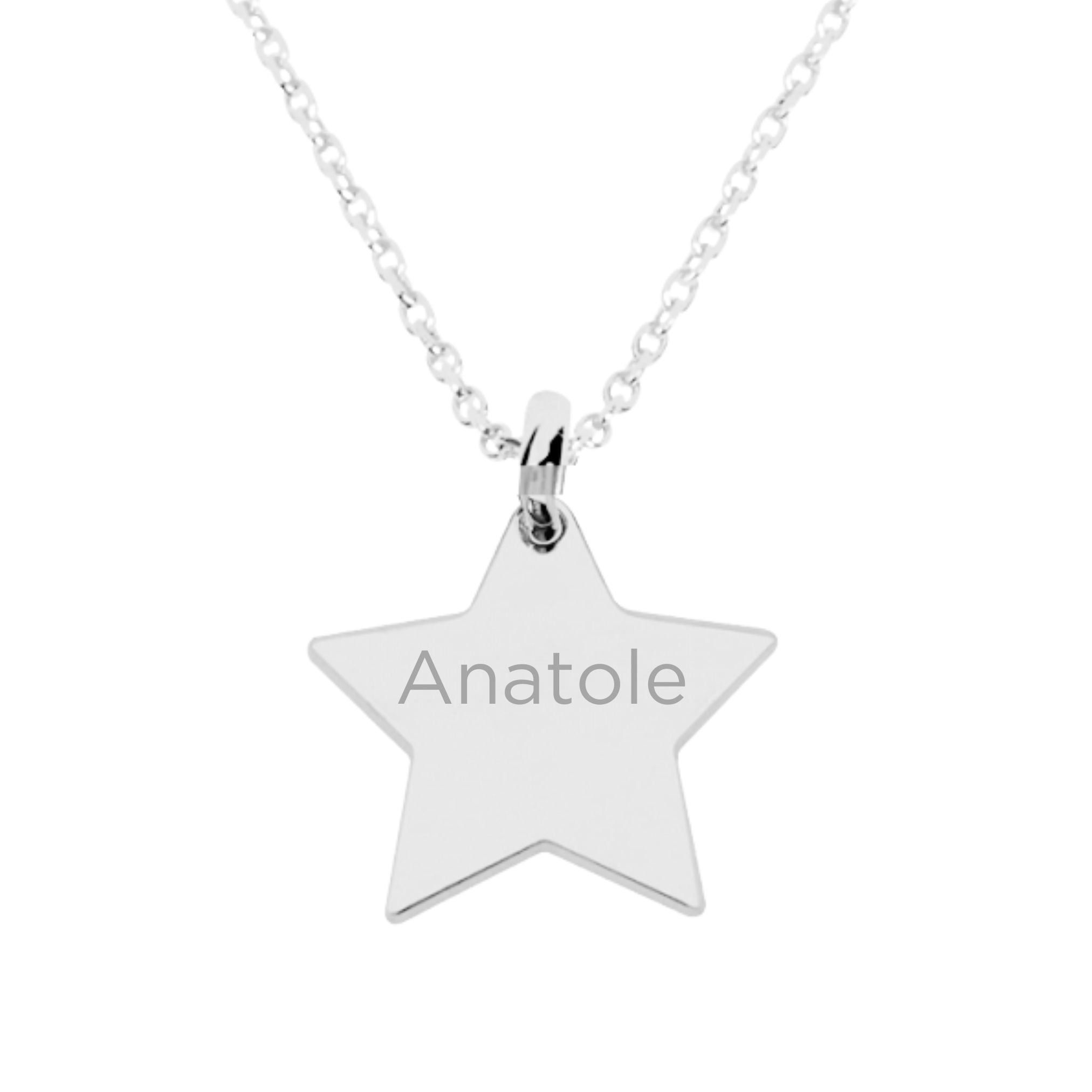 Collier Personnalisé Enfant – Étoile – Argent 925