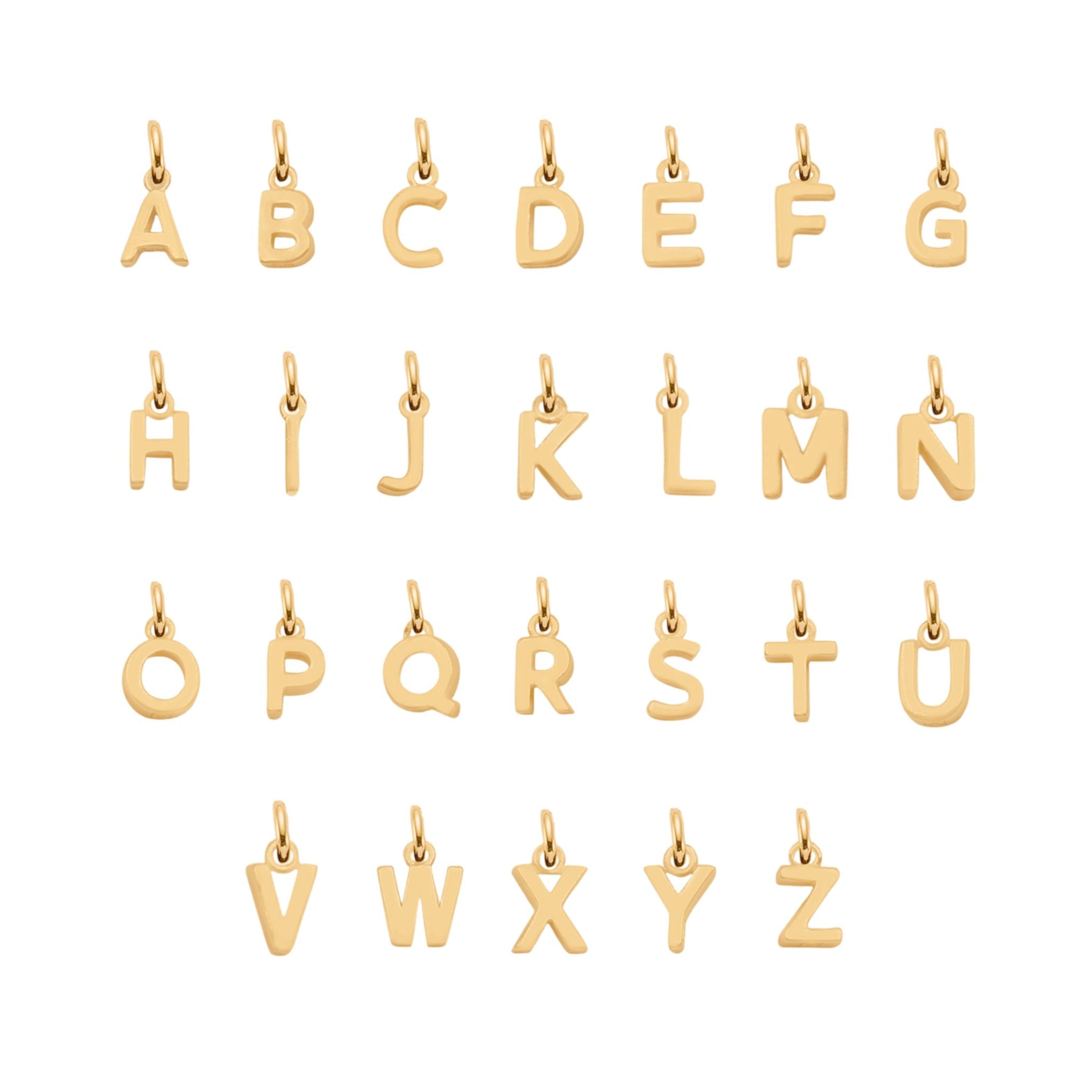 Acheter un Charm – Mini Initiale – Plaqué Or 18K