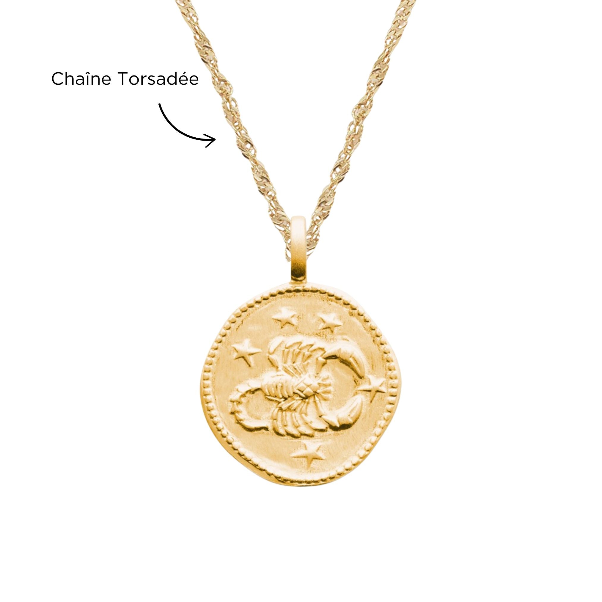 Collier Personnalisé Femme - Zodiaque - Plaqué Or 18K