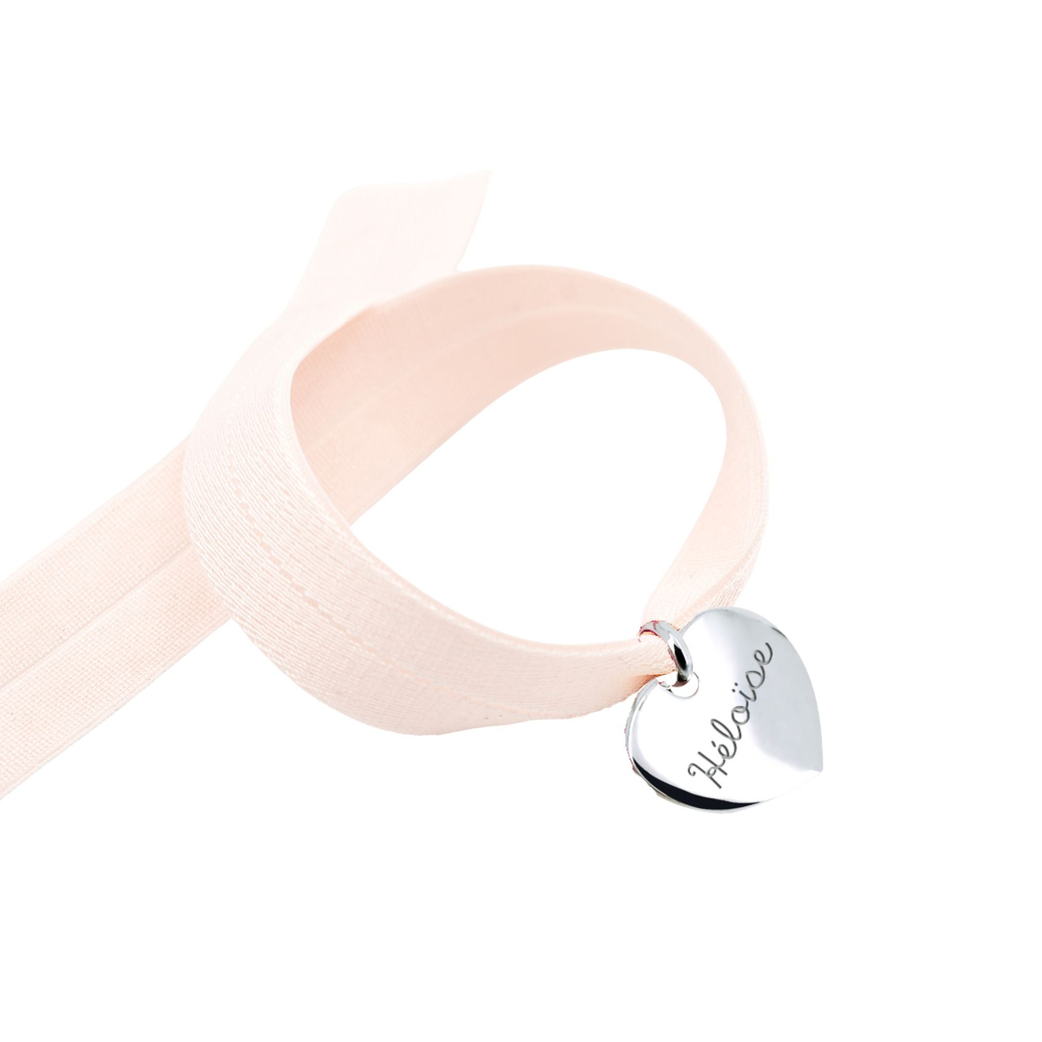 Bracelet Personnalisé Cordon Élastique - Coeur - Argent 925
