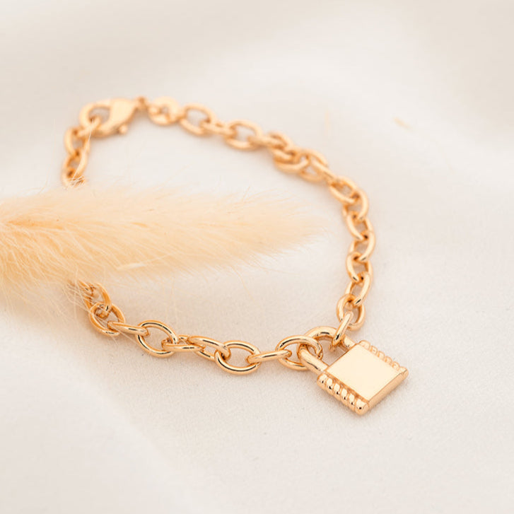 Bracelet chaîne cadenas