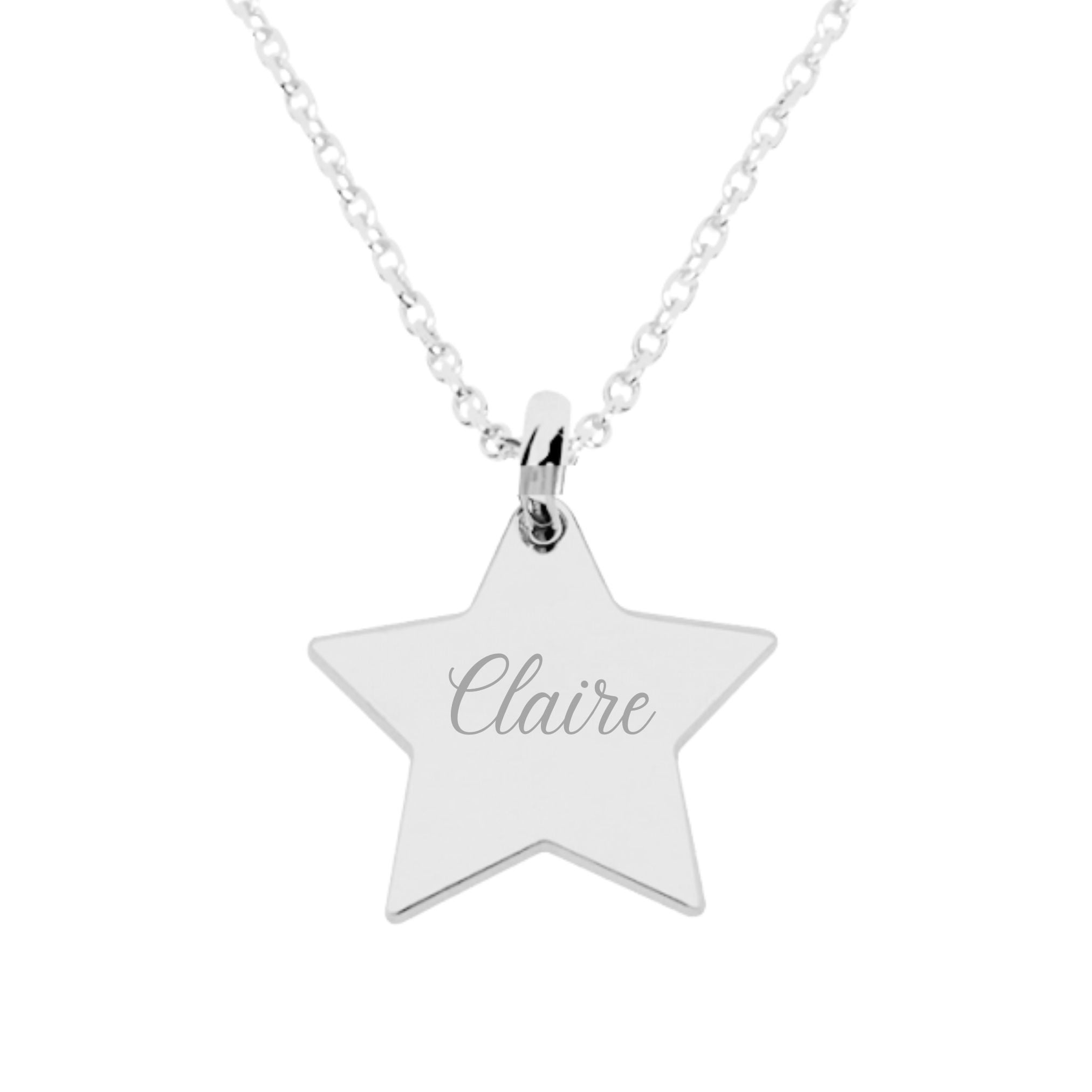 Collier Personnalisé Enfant – Étoile – Argent 925