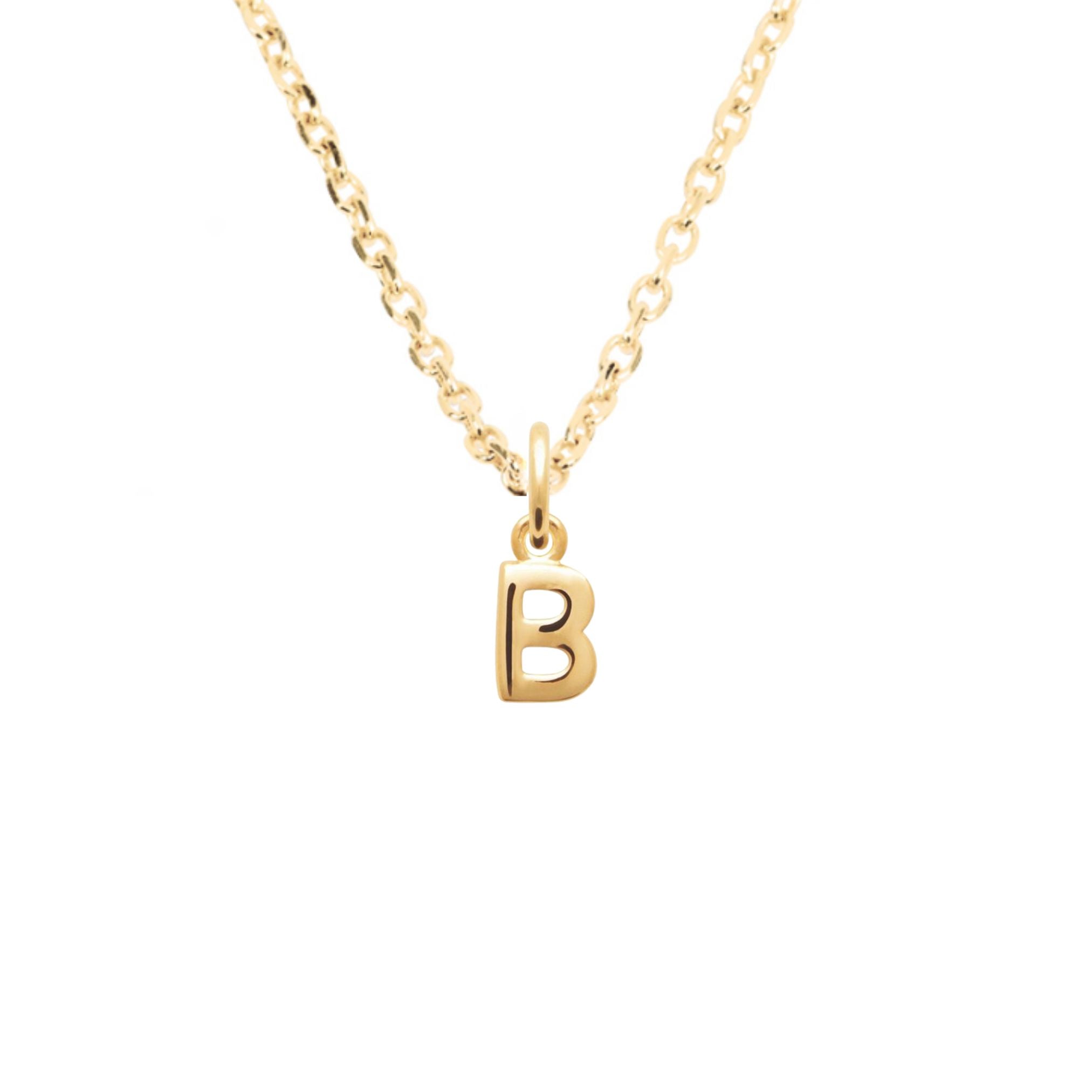 Collier Personnalisé Enfant - Lettre Initiale 5 mm - Plaqué Or 18K