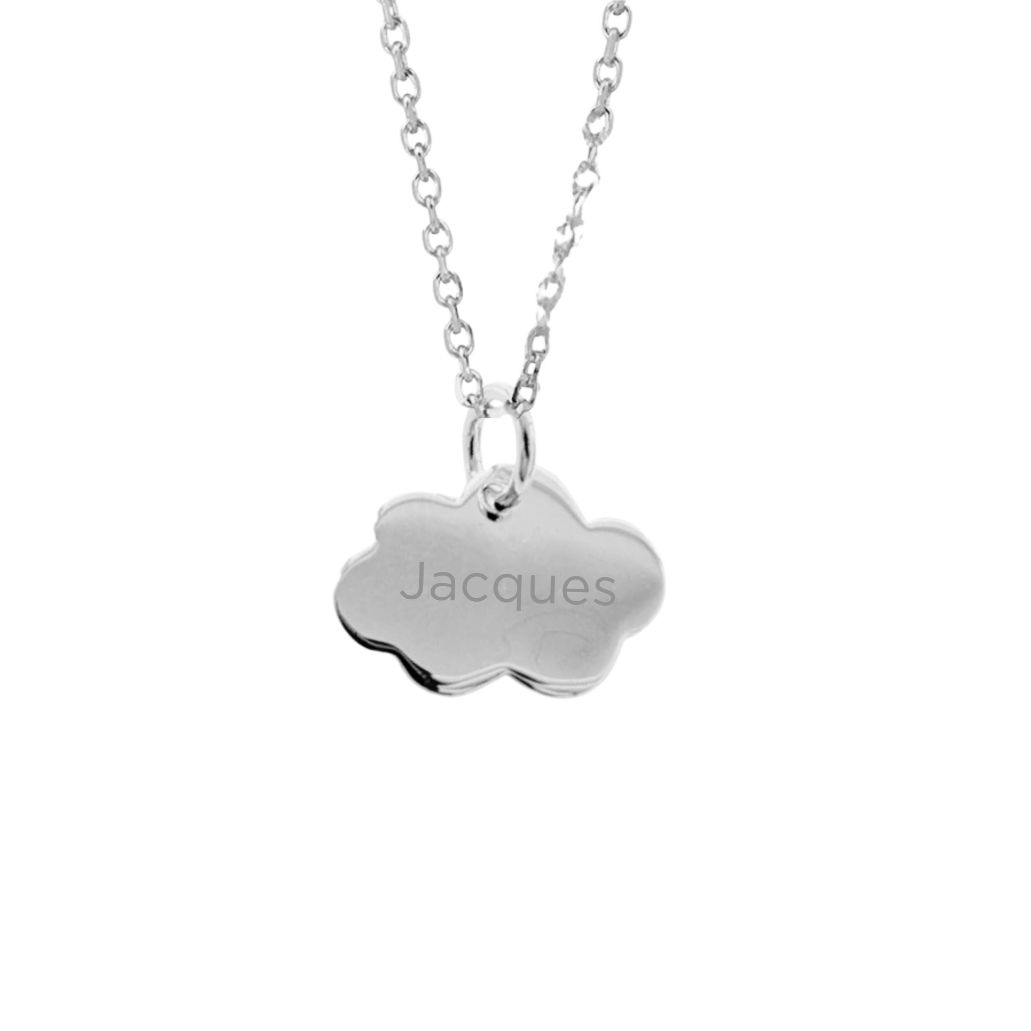 Collier Personnalisé Enfant - Nuage - Argent 925