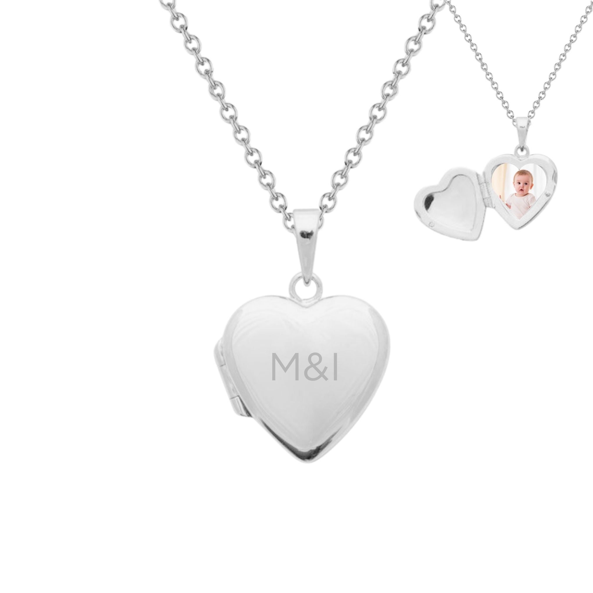 Collier Personnalisé Femme - Médaillon Coeur Secret - Argent 925