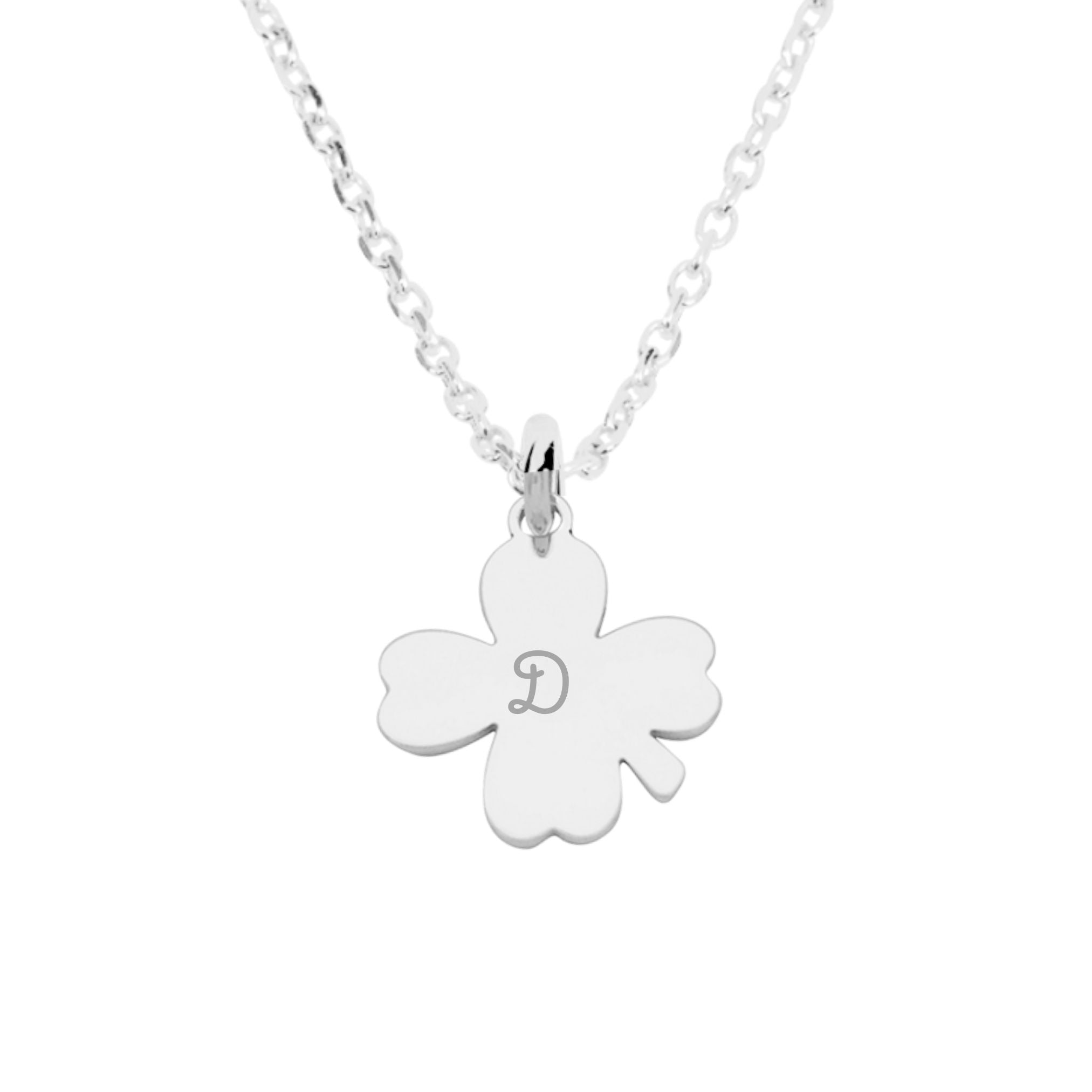 Collier Personnalisé Enfant – Trèfle – Argent 925