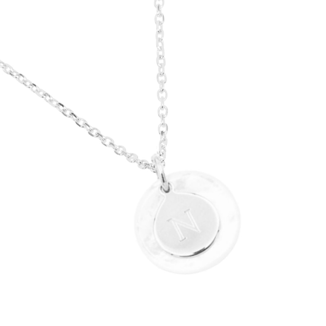 Collier Personnalisé Femme - Nacre & Médaille - Argent 925