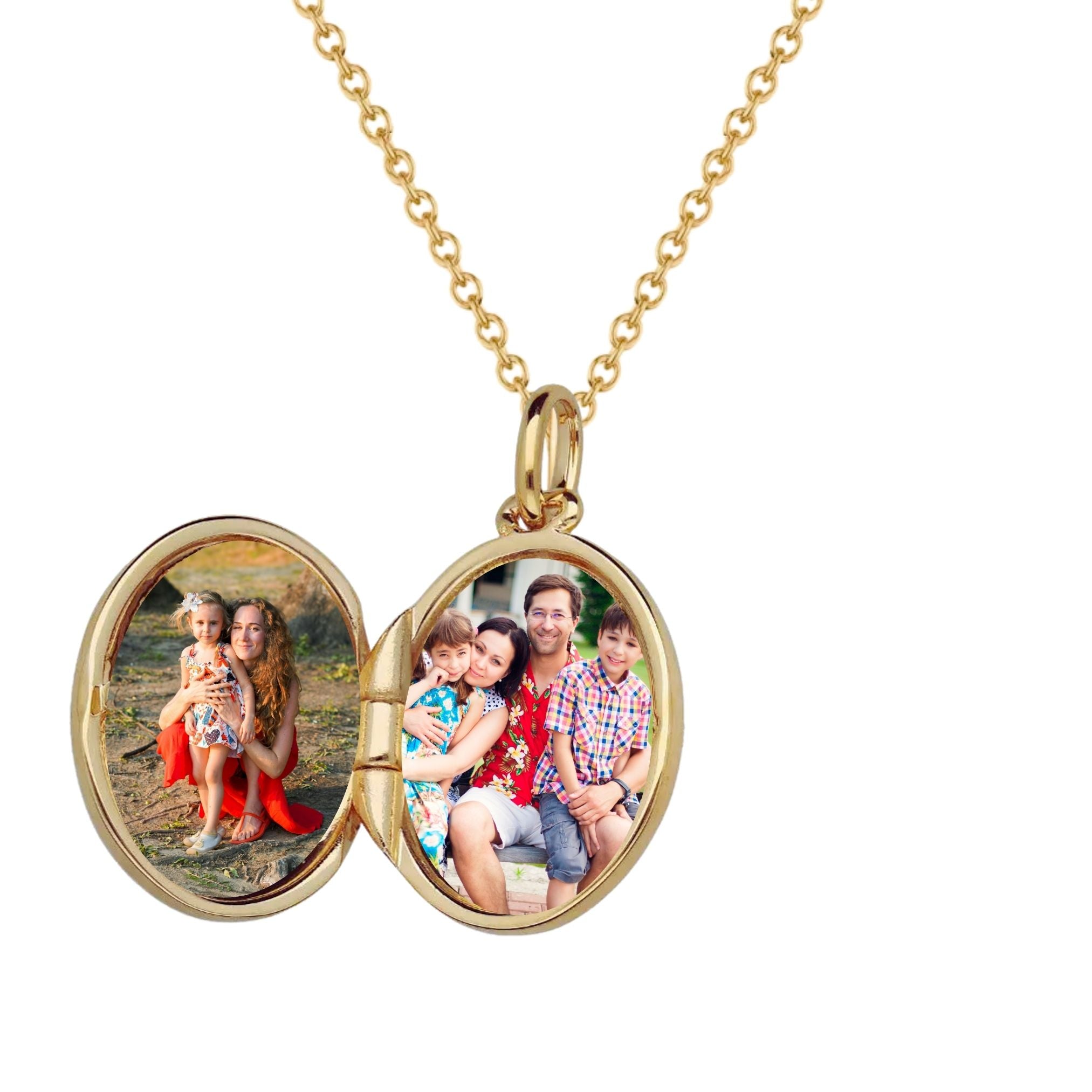 Collier Personnalisé Femme - Grand Médaillon Secret Rose des Vents - Plaqué Or 18K
