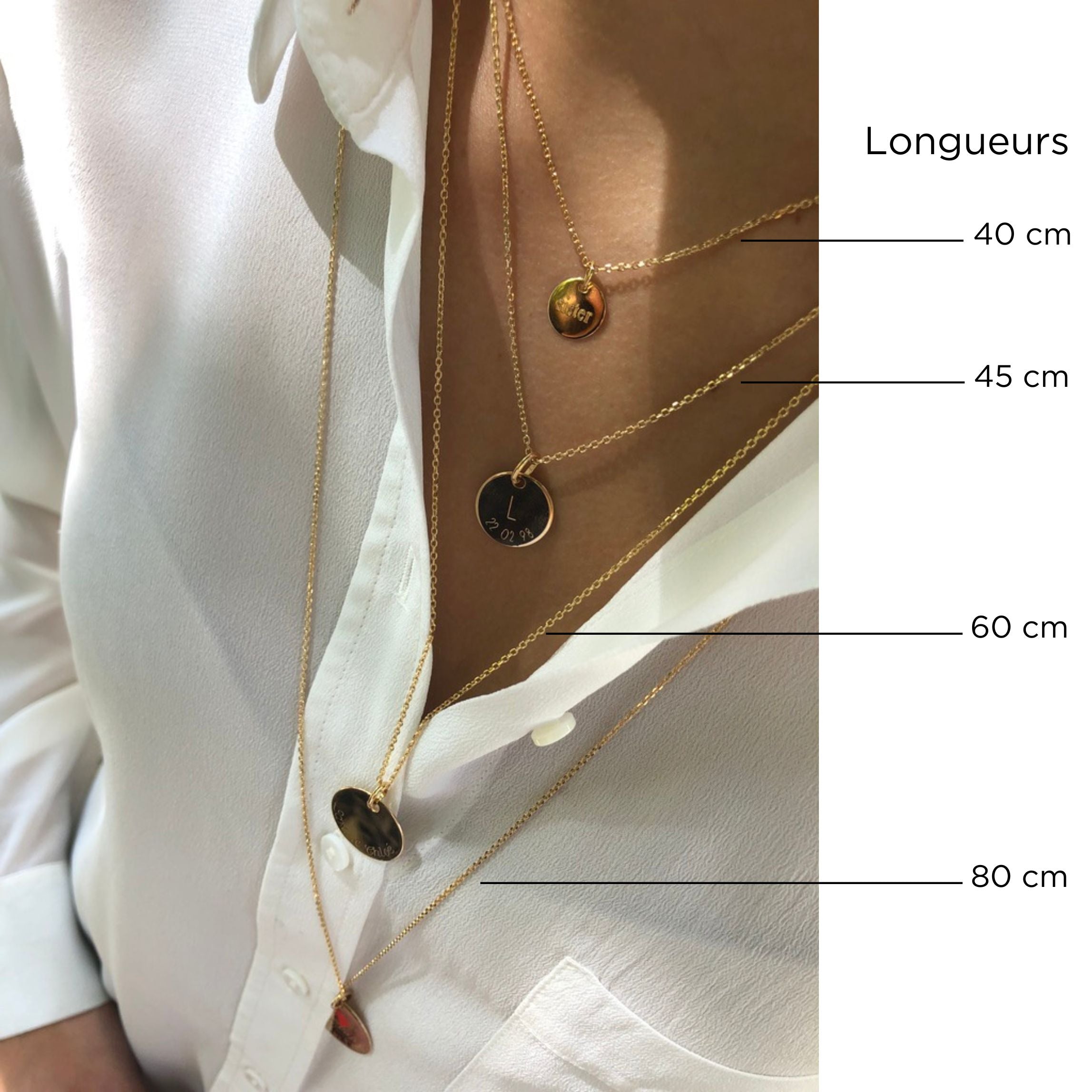 Collier Personnalisé Femme - Nacre & Médaille - Argent 925