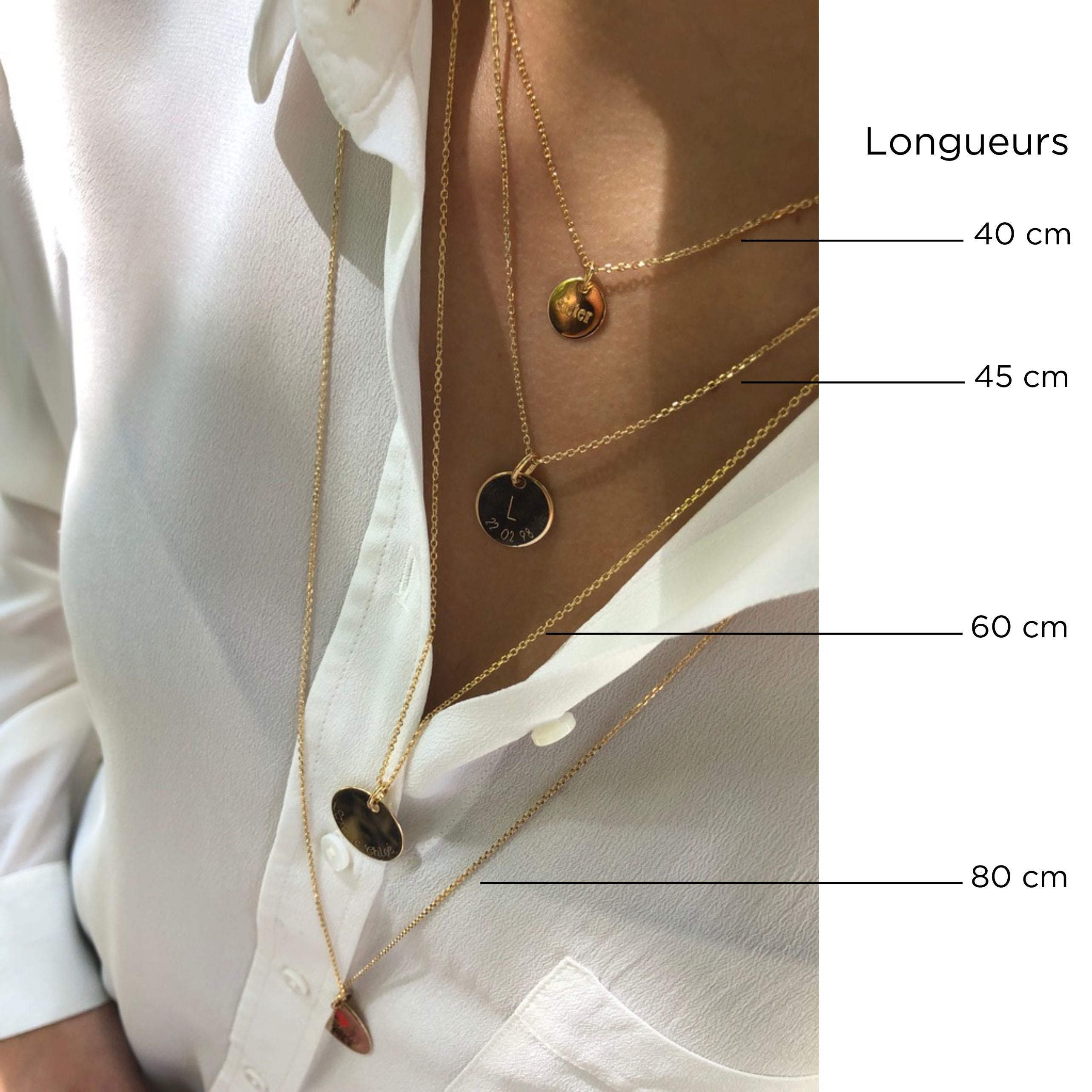 Collier Personnalisé Femme – Main de Fatma & Médaille – Plaqué Or 18K