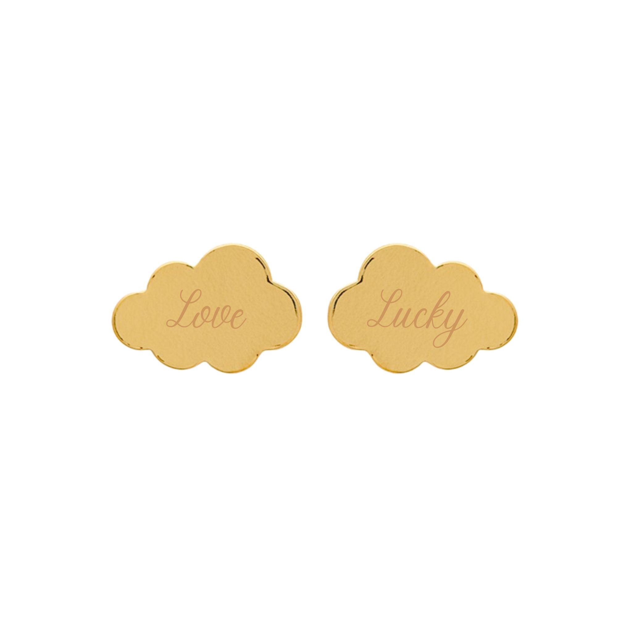Boucles d’Oreilles Enfant – Nuages – Plaqué Or 18K
