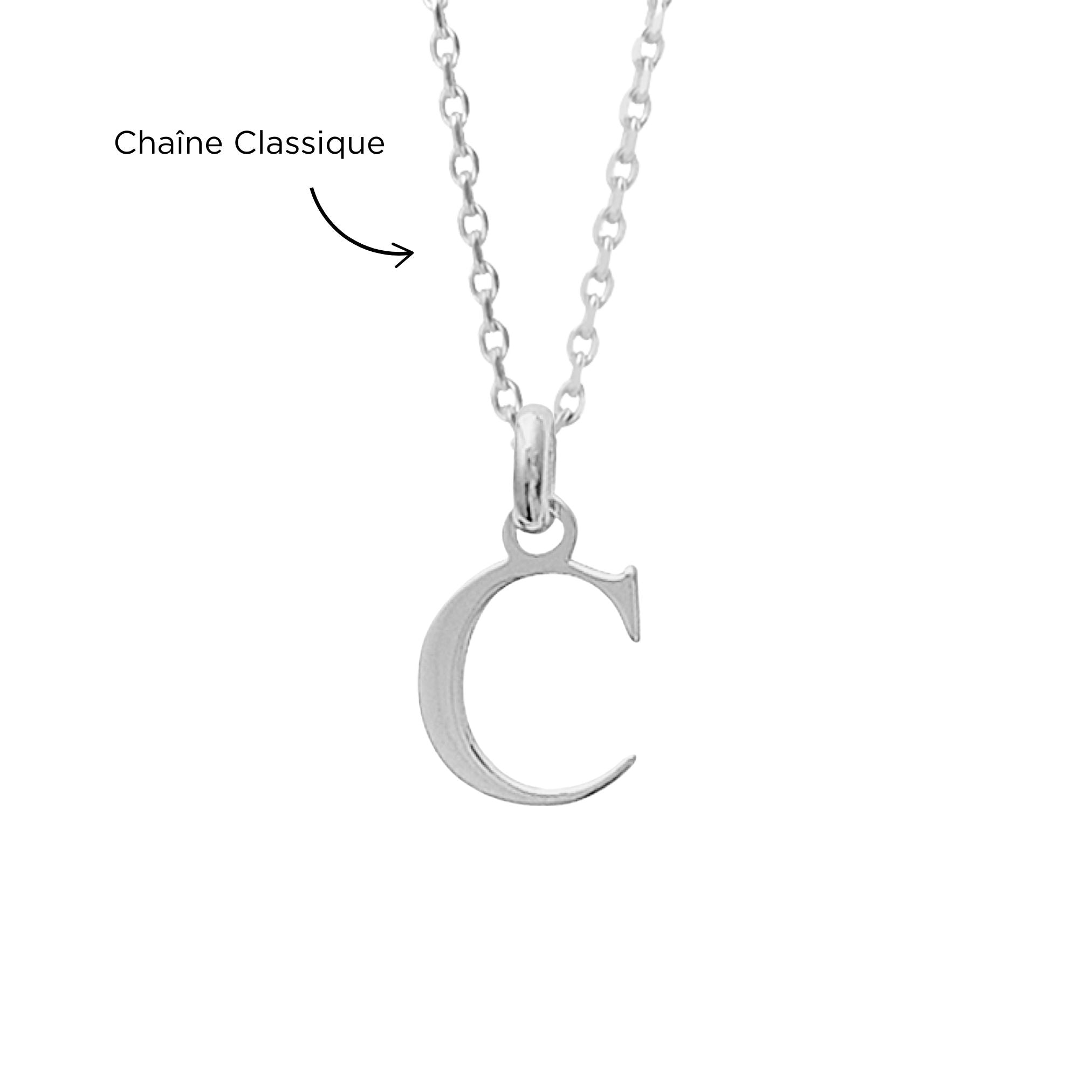 Collier Personnalisé Femme – Initiale – Argent 925