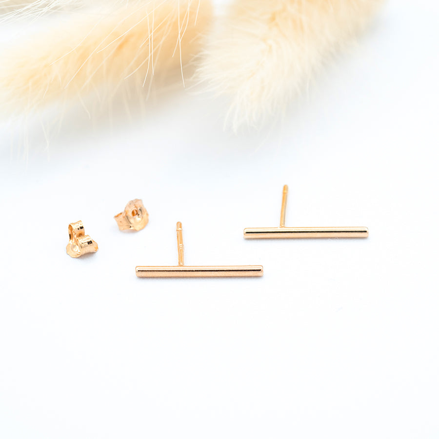 Boucles d'oreilles tiges en plaqué or