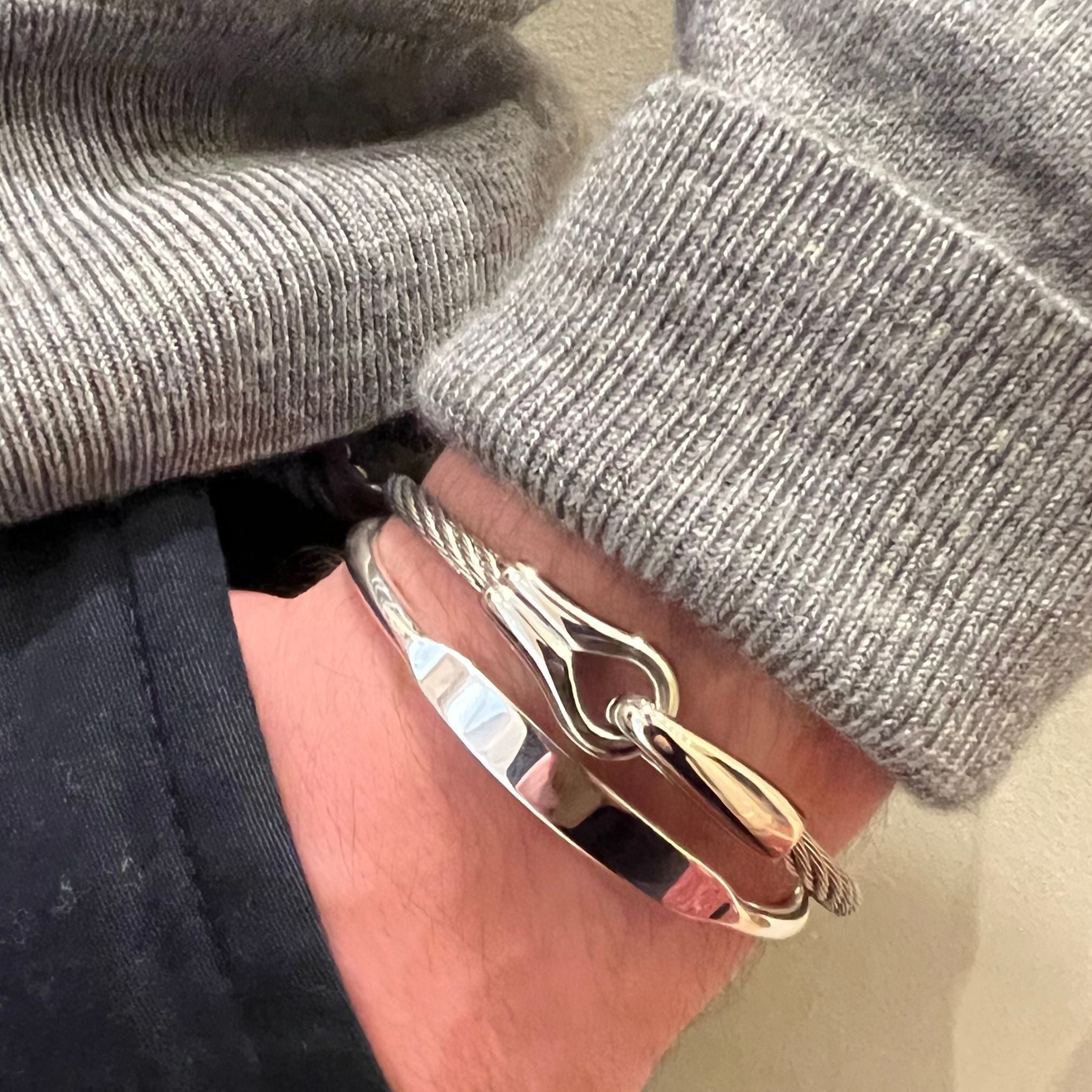 Bracelet Homme Personnalisé- Cable - Acier