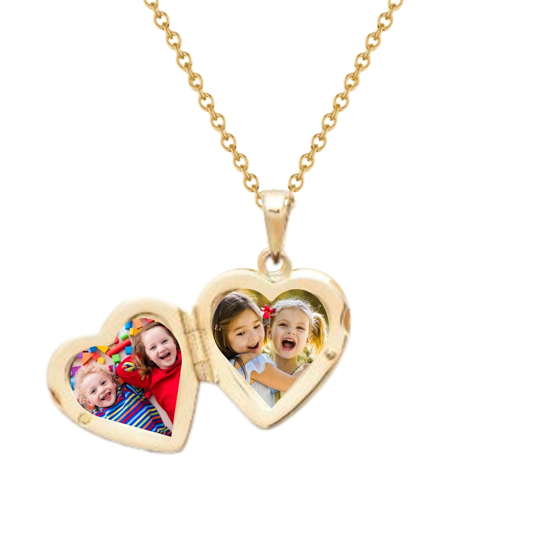 Collier Personnalisé Femme - Médaillon Coeur Secret - Plaqué Or 18K
