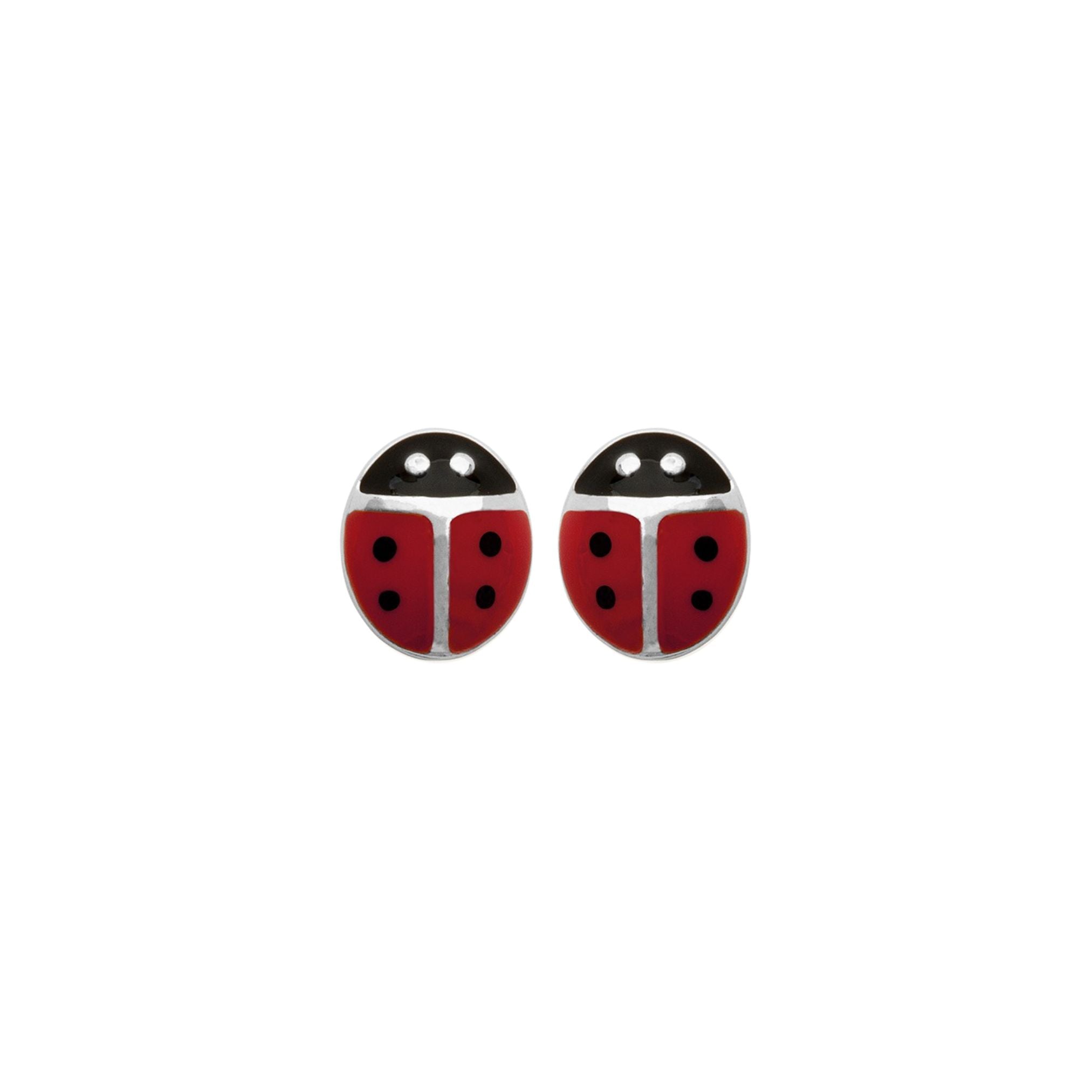 Boucles d'Oreilles Enfant - Coccinelle - Argent 925