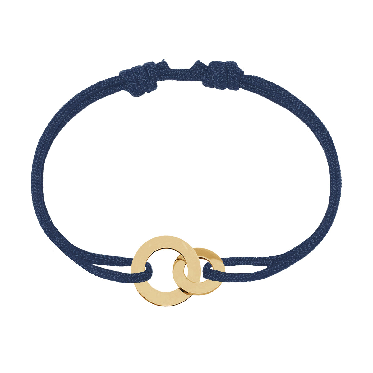 Bracelet Personnalisé - Anneaux Entrelacés - Plaqué Or 18K