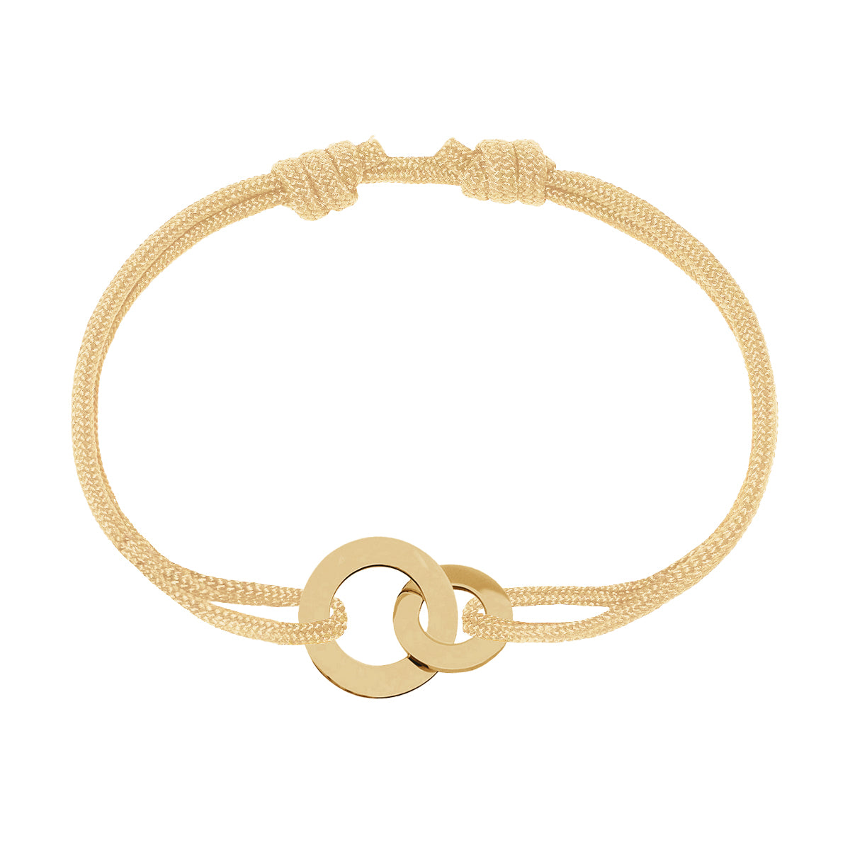 Bracelet Personnalisé - Anneaux Entrelacés - Plaqué Or 18K