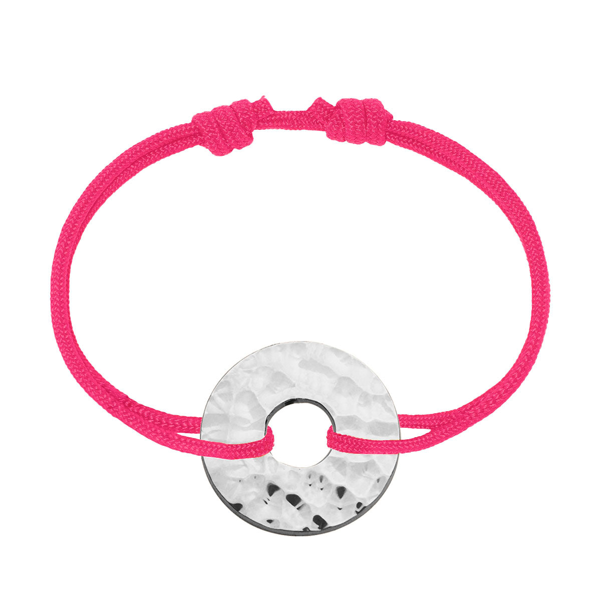 Bracelet Personnalisé Femme - Cible Martelée - Argent 925