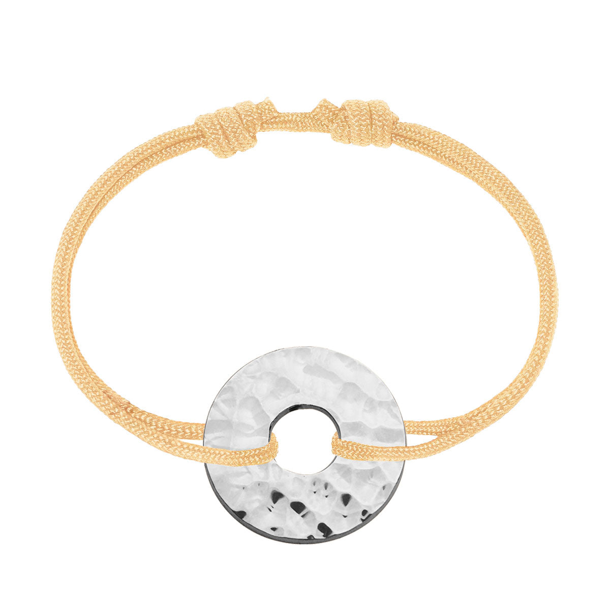 Bracelet Personnalisé Femme - Cible Martelée - Argent 925