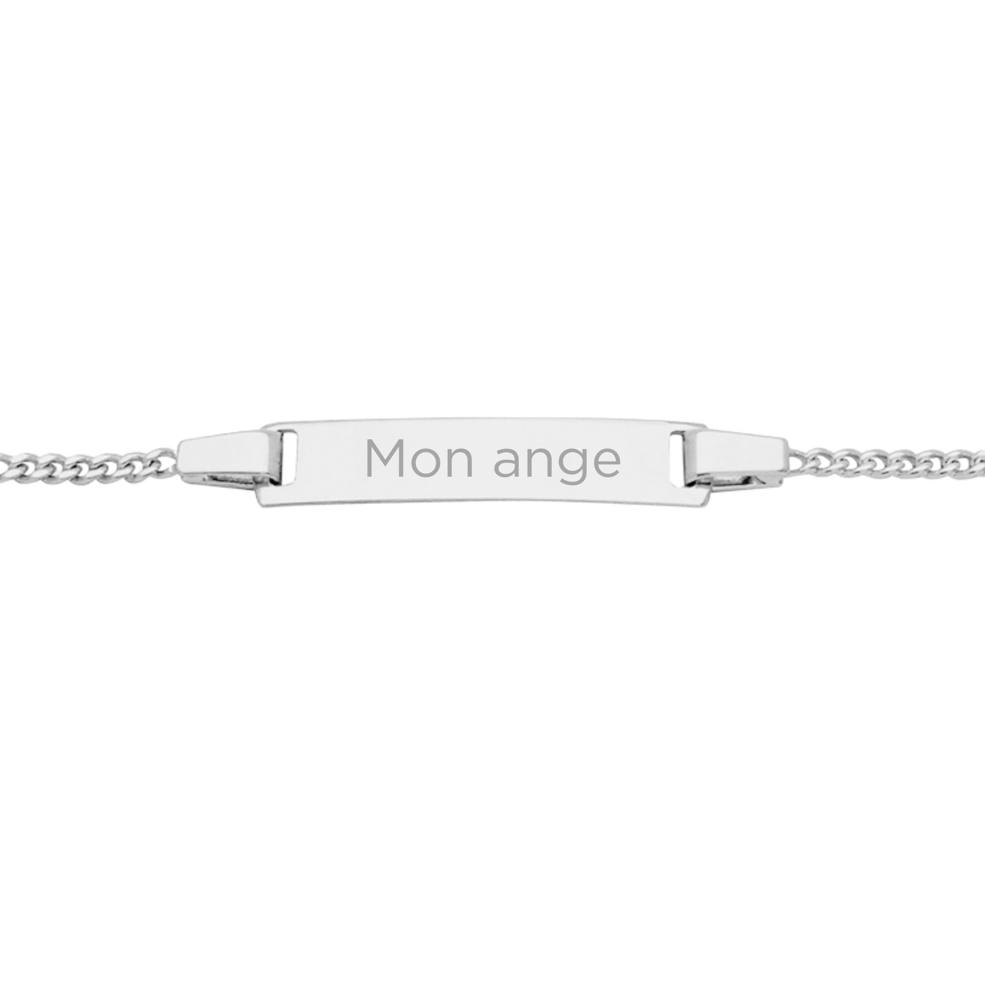 Bracelet Enfant Personnalisé – Chaîne, Gourmette Rectangulaire - Argent 925