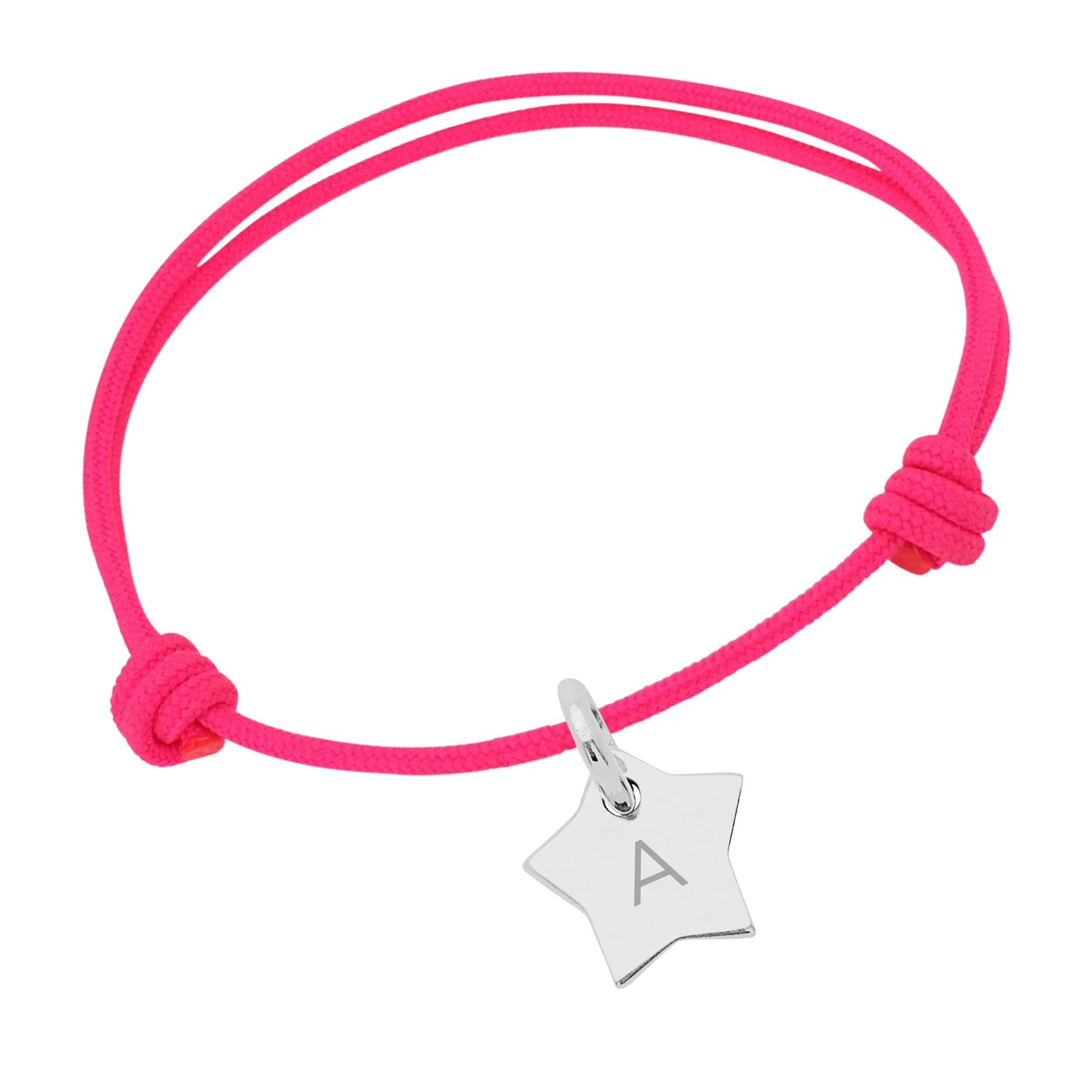 Bracelet Enfant Personnalisé - Cordon & Petite Étoile - Argent 925