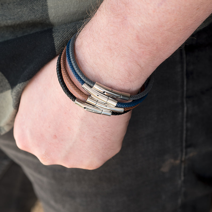 Bracelet cuir fin homme