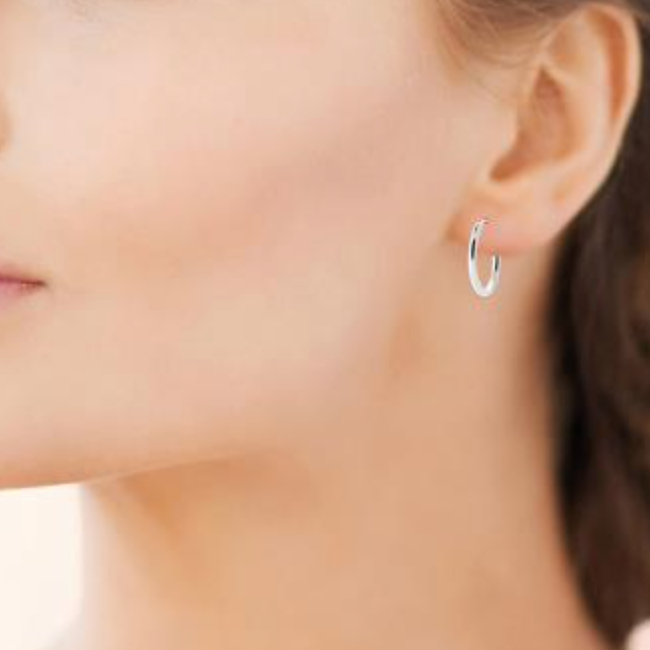 Boucles d'Oreilles - Créoles 14mm - Argent