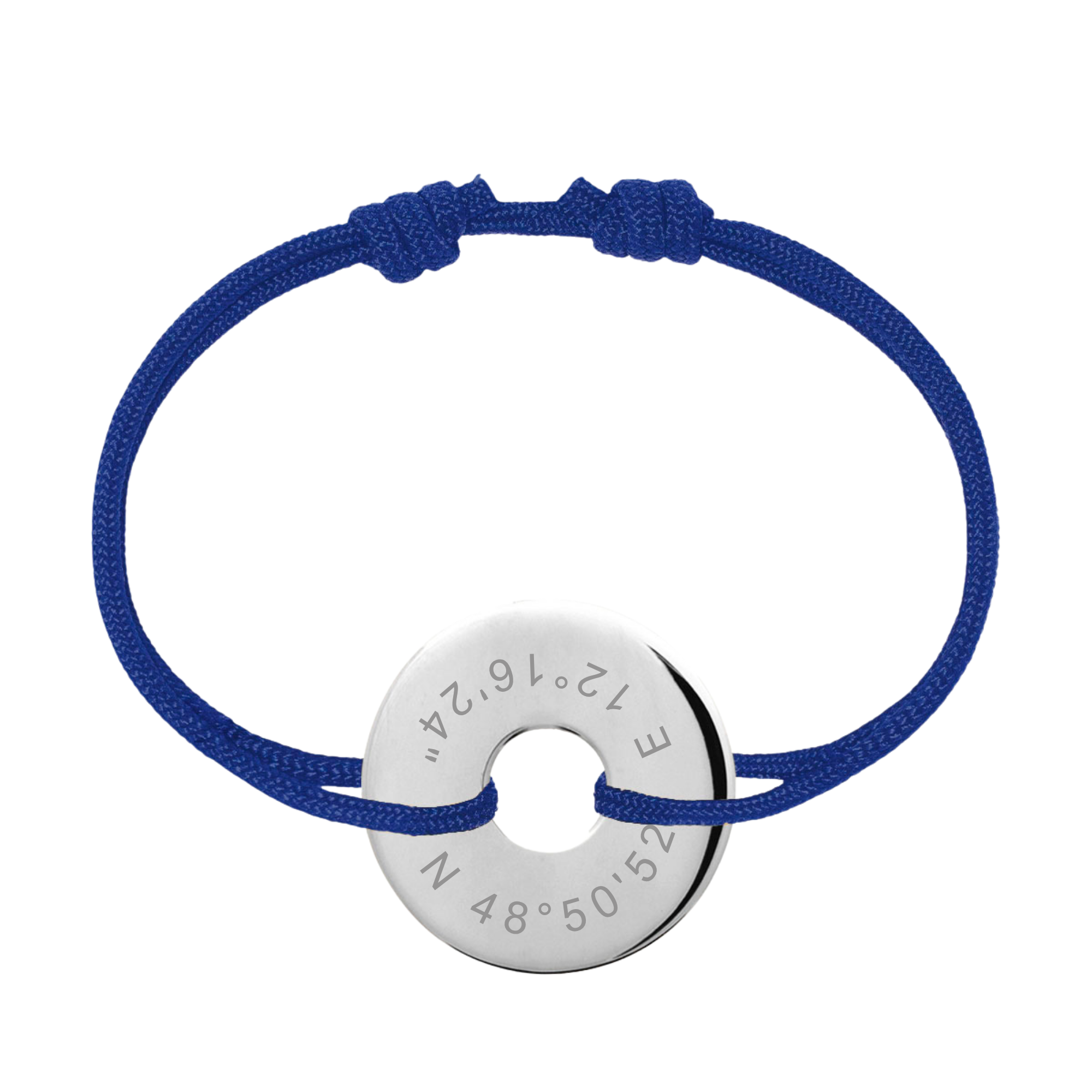 Bracelet Homme Personnalisé - Cordon et Cible - Argent 925