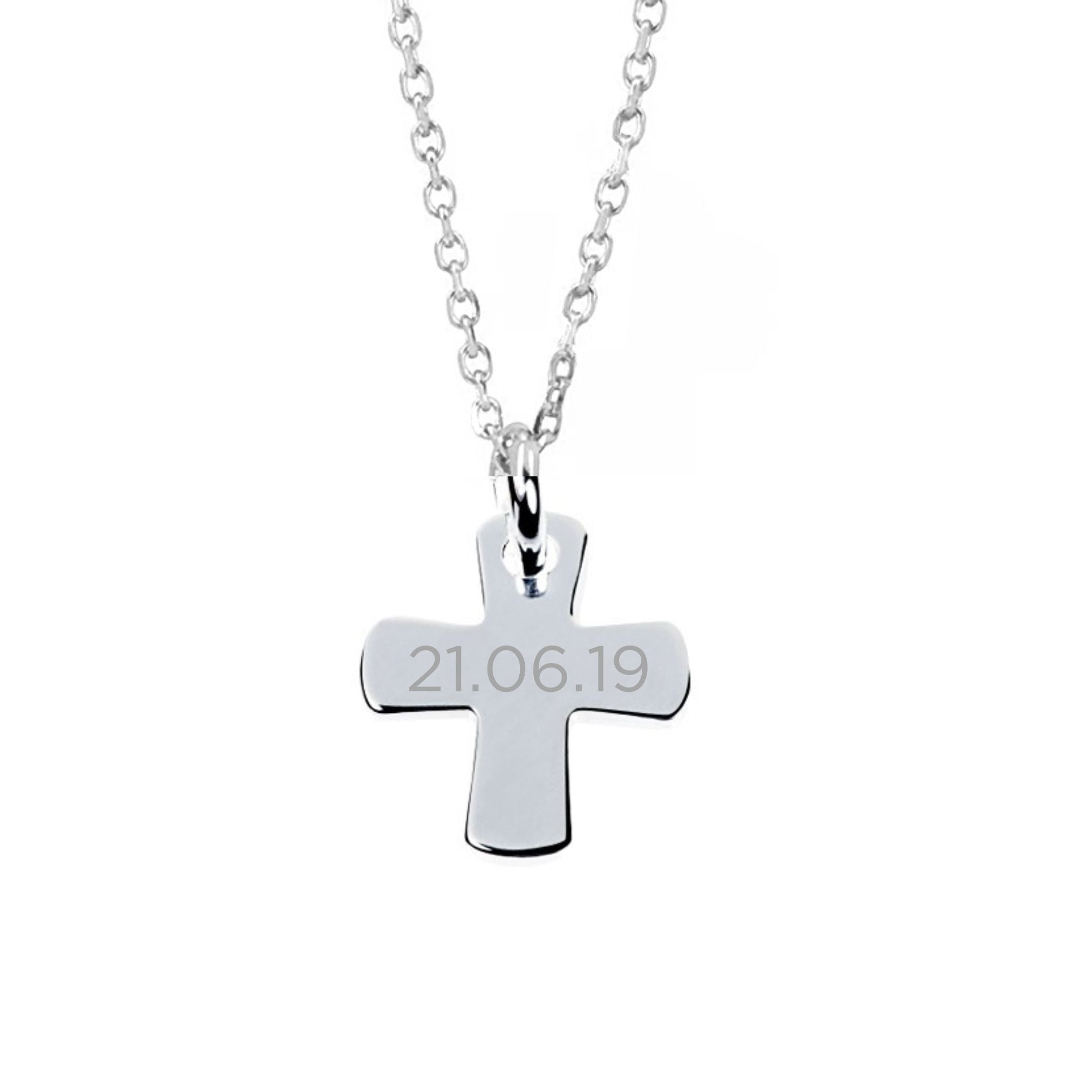 Collier Personnalisé Enfant – Croix – Argent 925