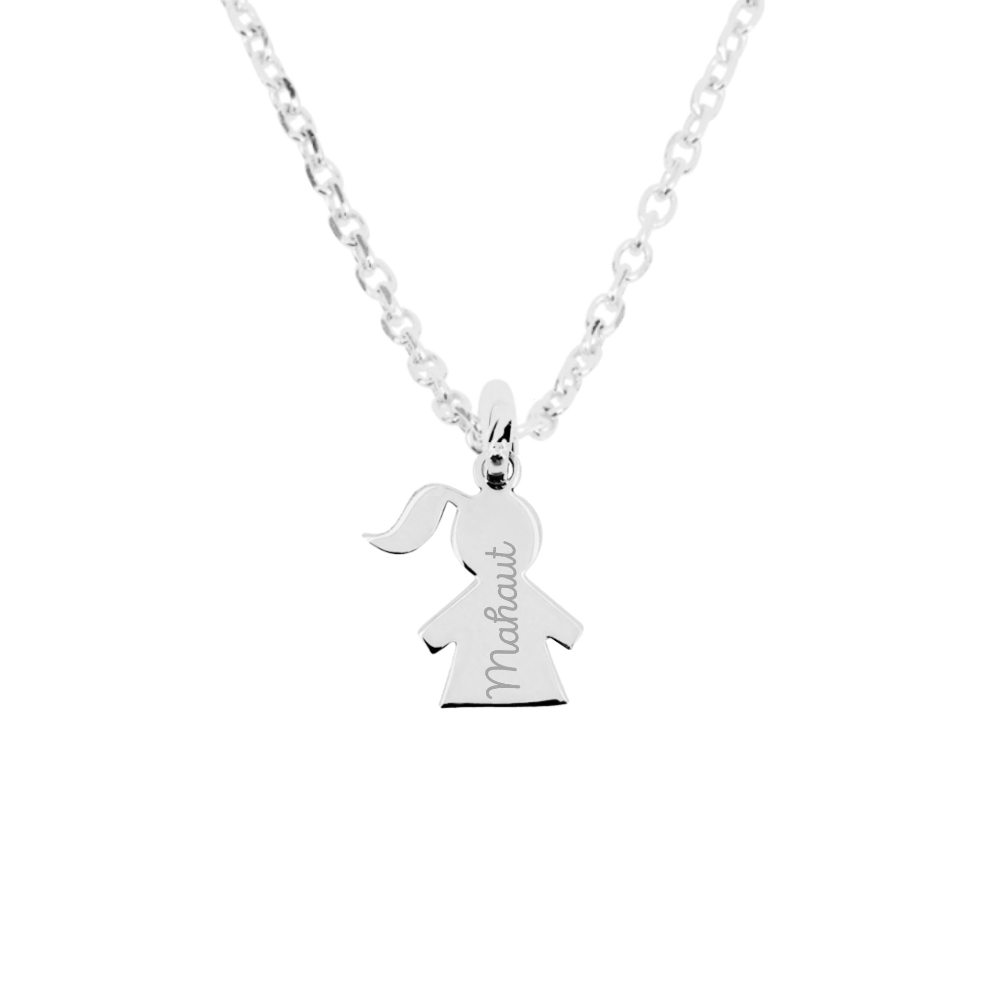 Collier Personnalisé Enfant - Mini Fille - Argent 925