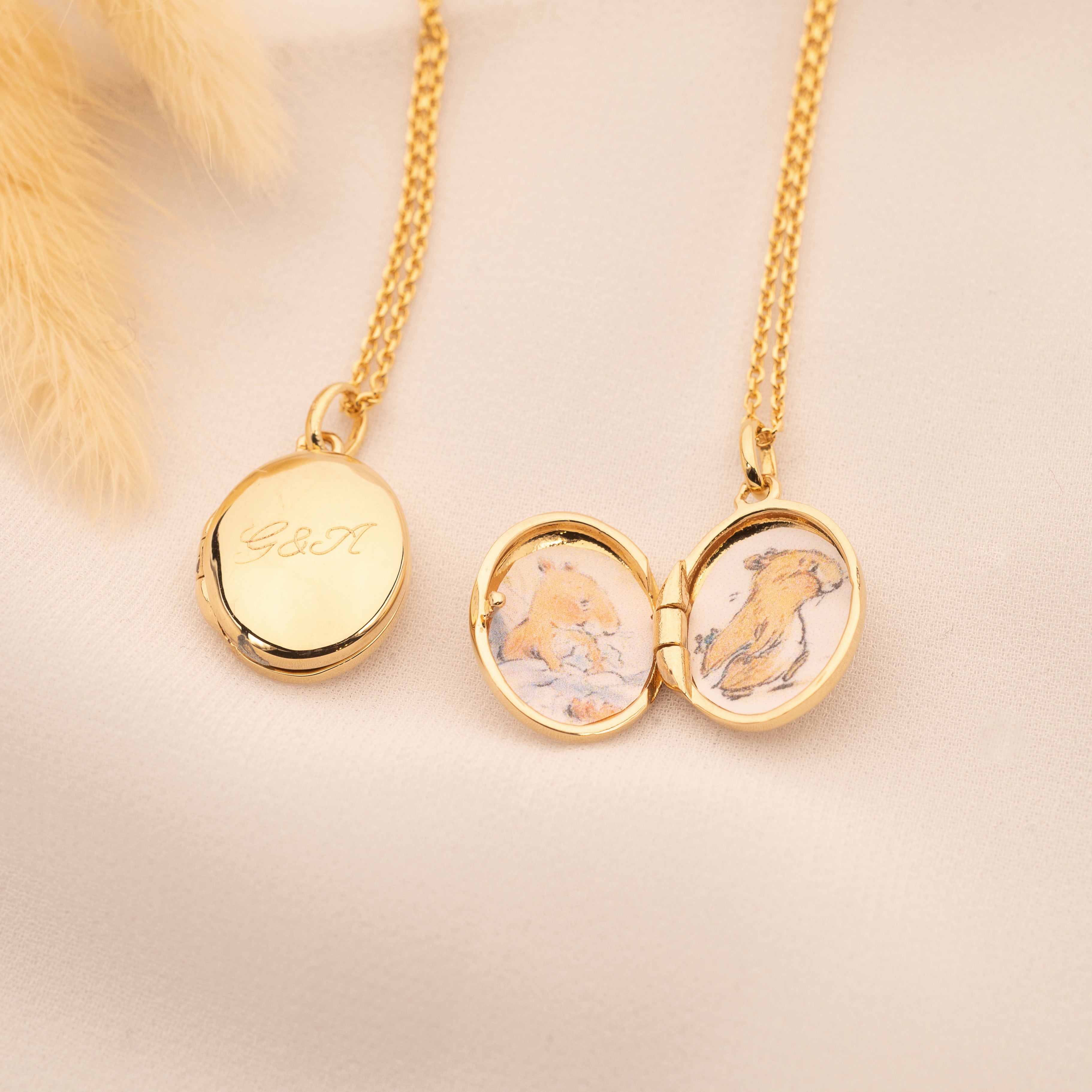 Collier Personnalisé Femme - Médaillon Secret - Plaqué Or 18K