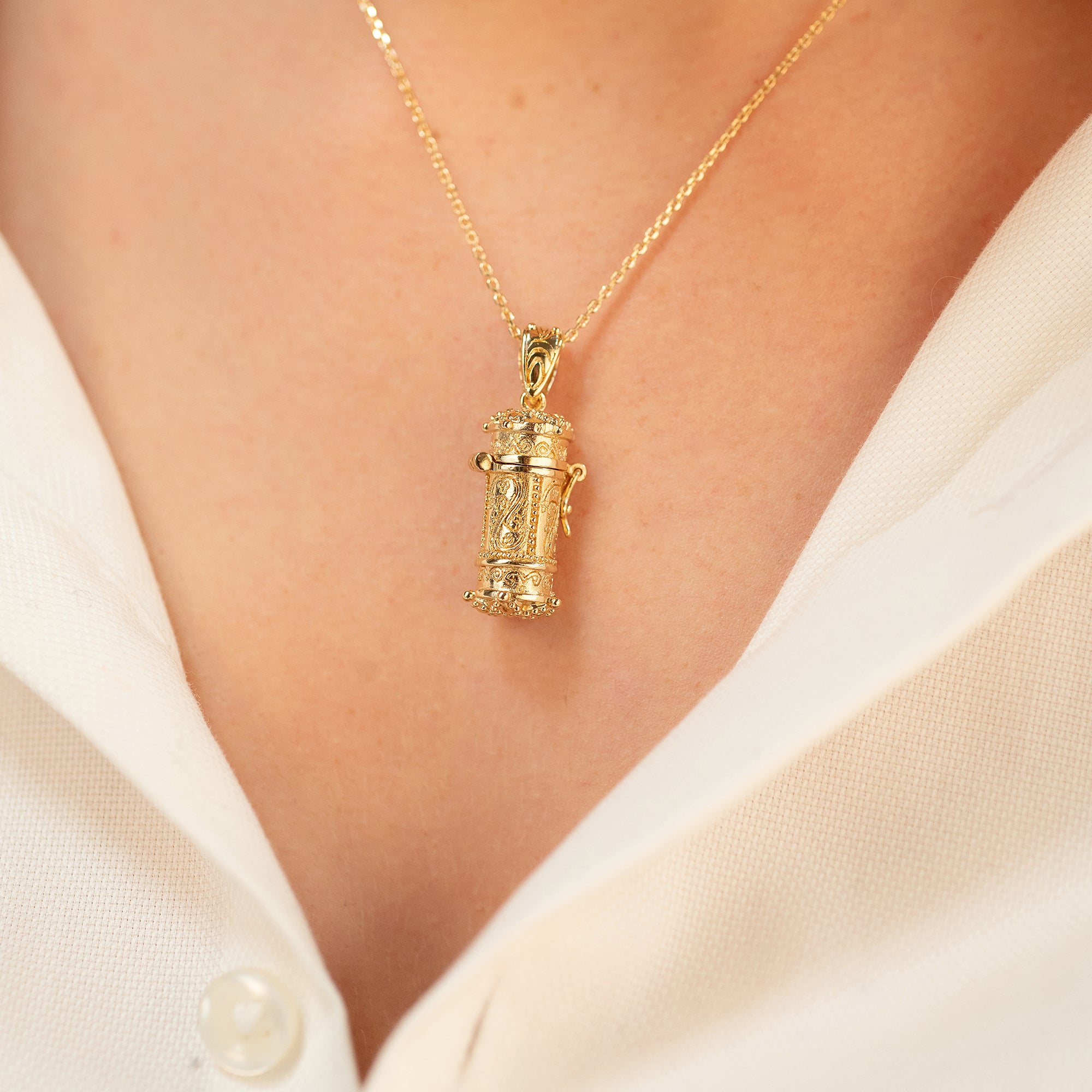 Collier Personnalisé Femme - Coffre à Secrets - Plaqué Or 18K