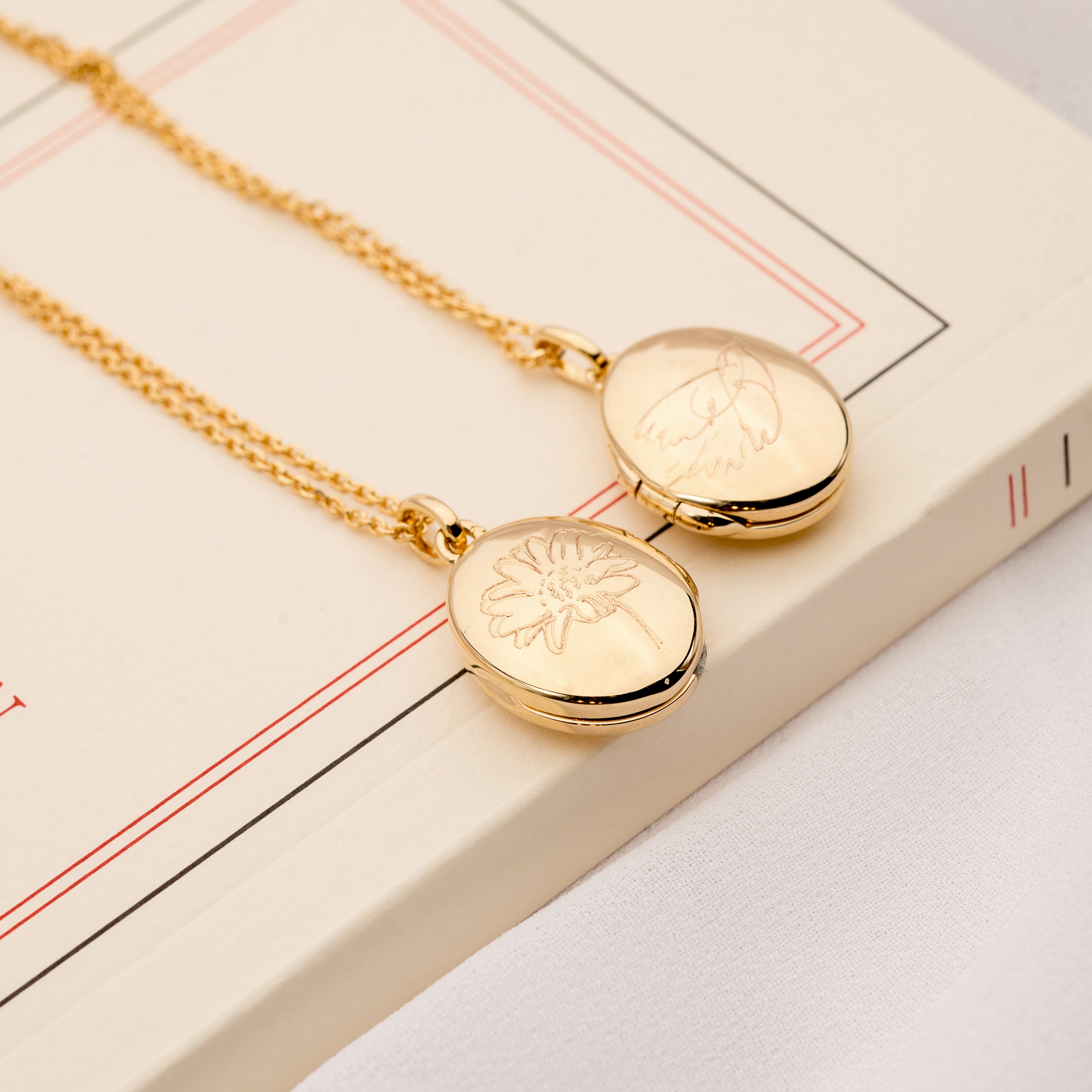 Collier Personnalisé Femme - Médaillon Secret - Plaqué Or 18K