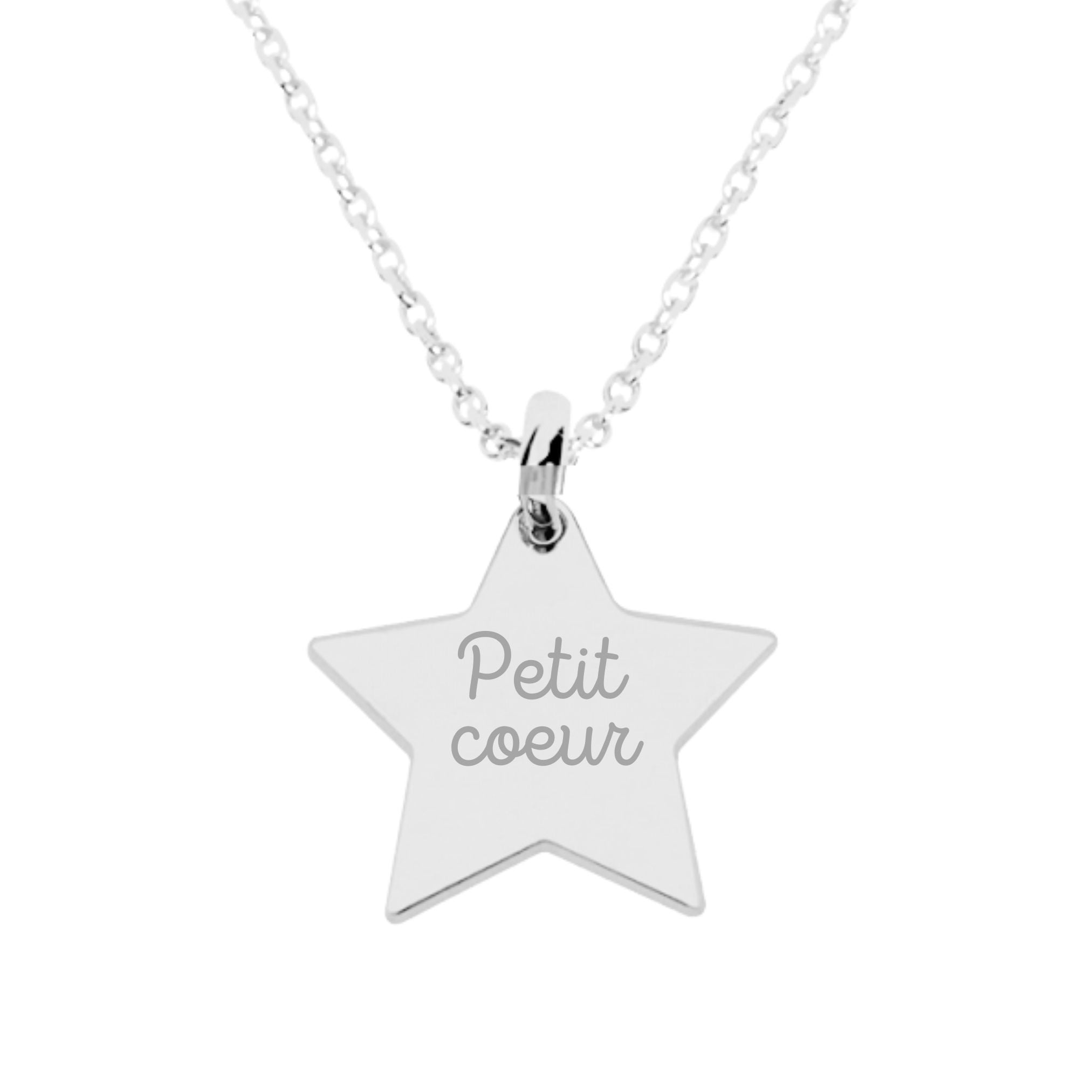 Collier Personnalisé Enfant – Étoile – Argent 925