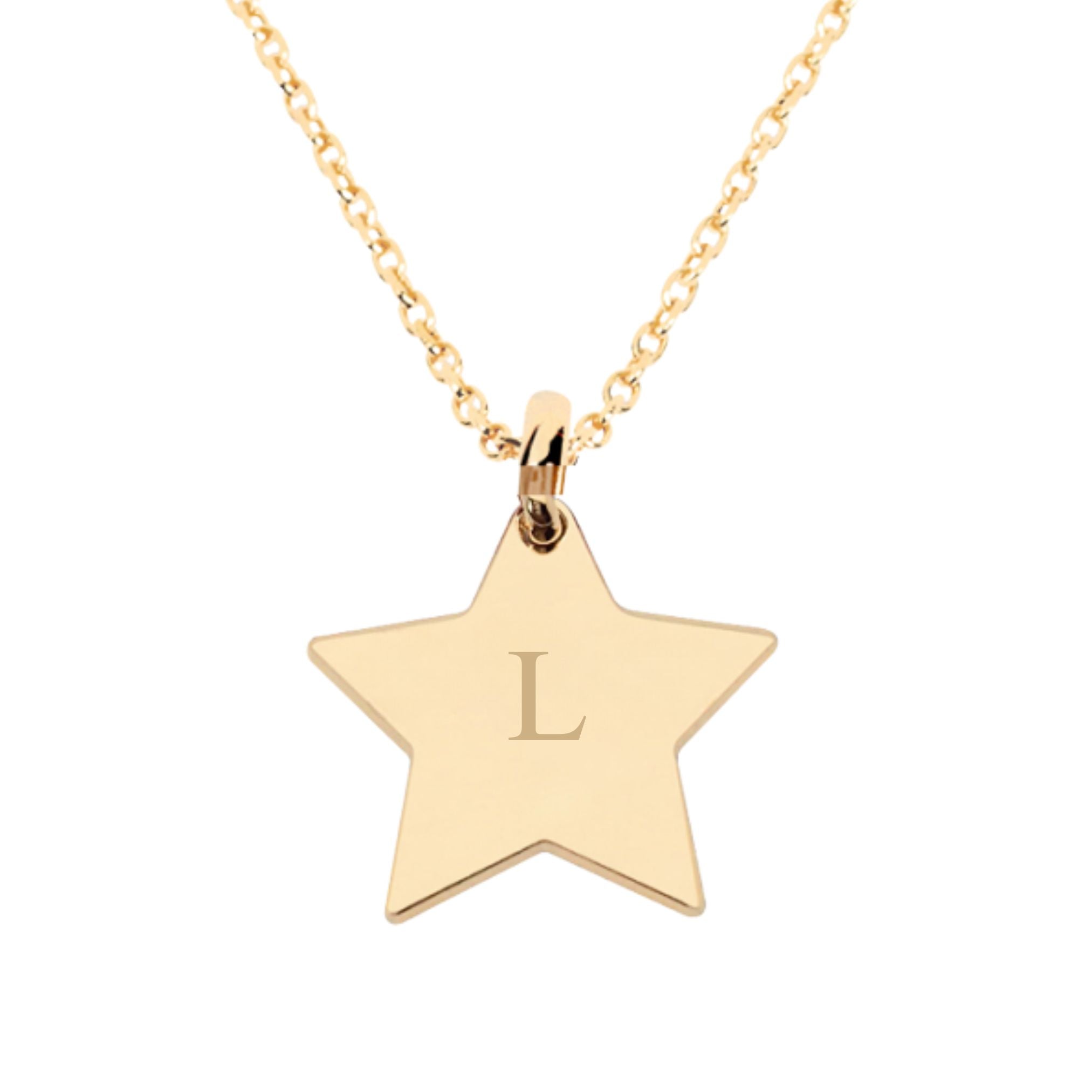 Collier Personnalisé Enfant – Étoile – Plaqué Or 18K