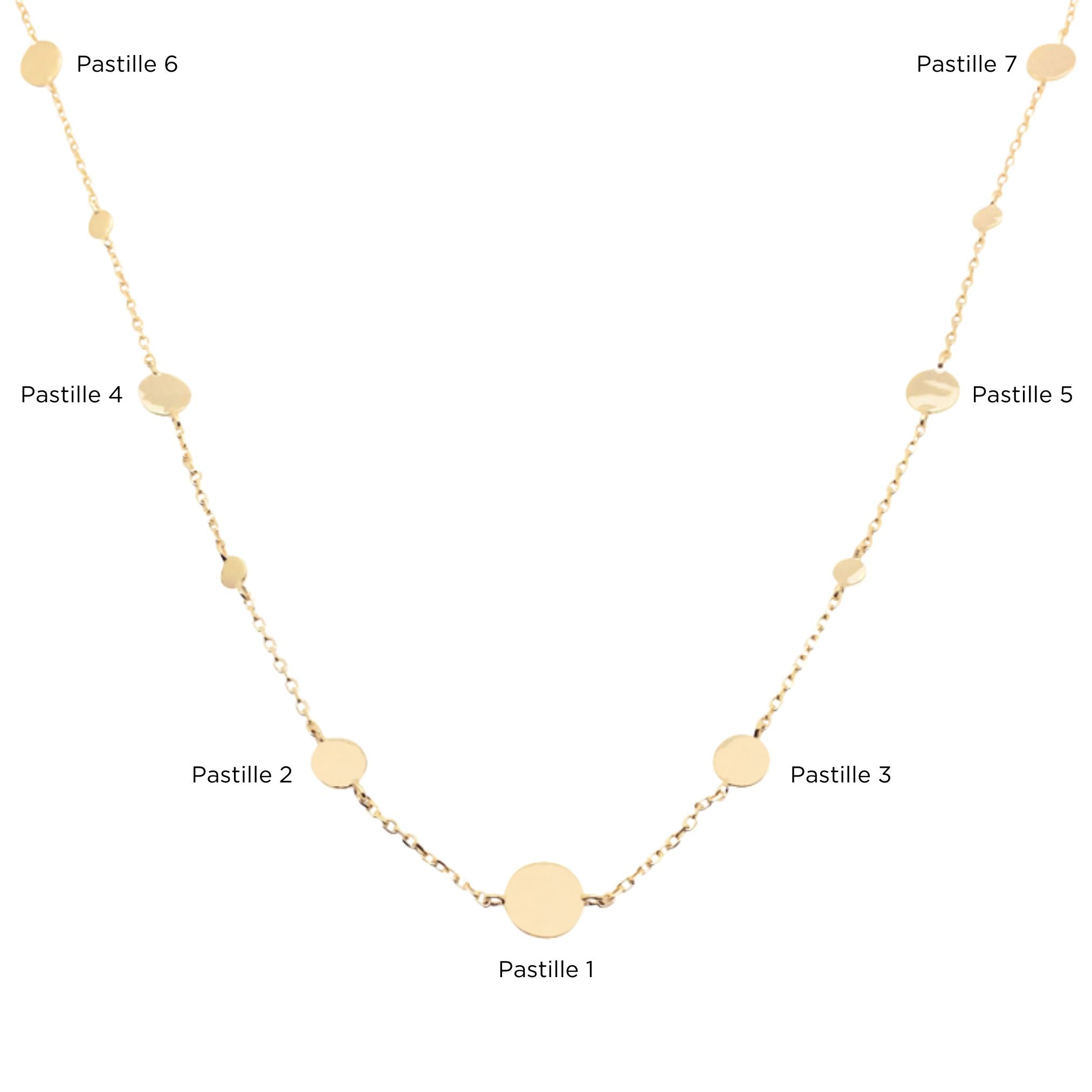 Collier Personnalisé Femme - Pastille Initiale - Plaqué Or 18K