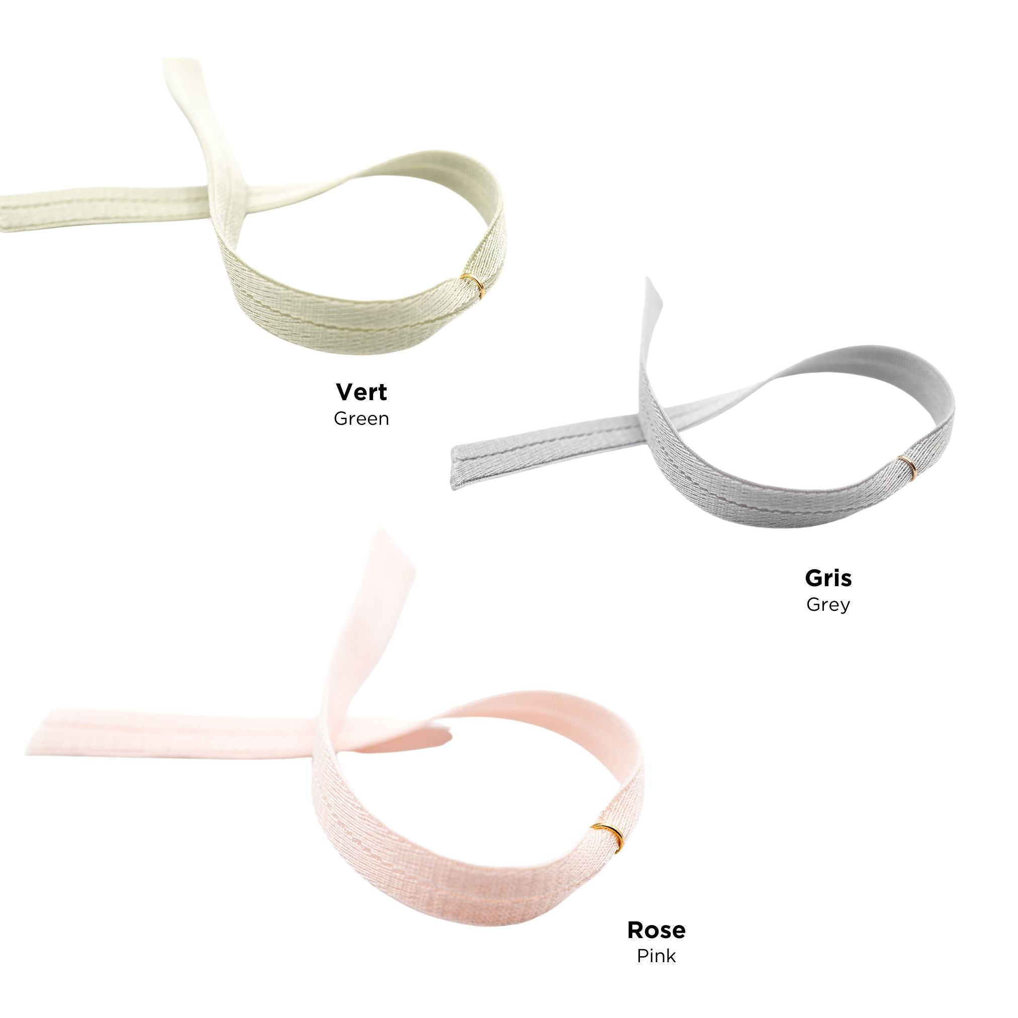 Bracelet Personnalisé Cordon Élastique - Médaille Ajourée Coeur - Plaqué Or 18K