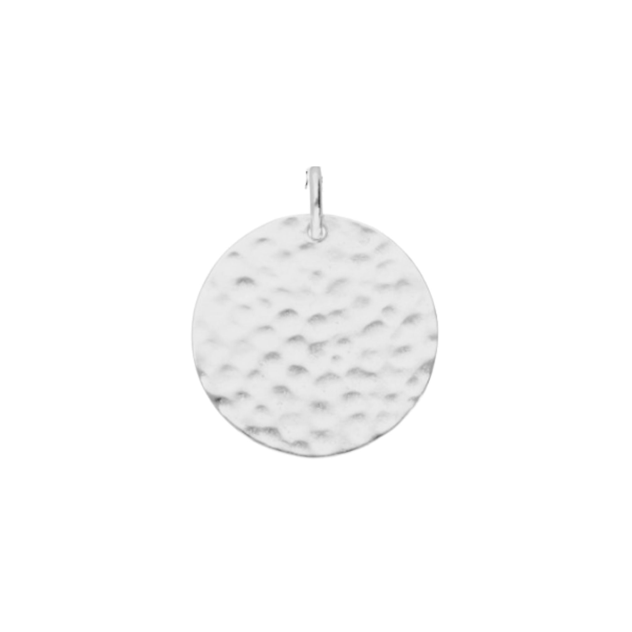 Pendentif Personnalisé - Médaille Martelée - Argent