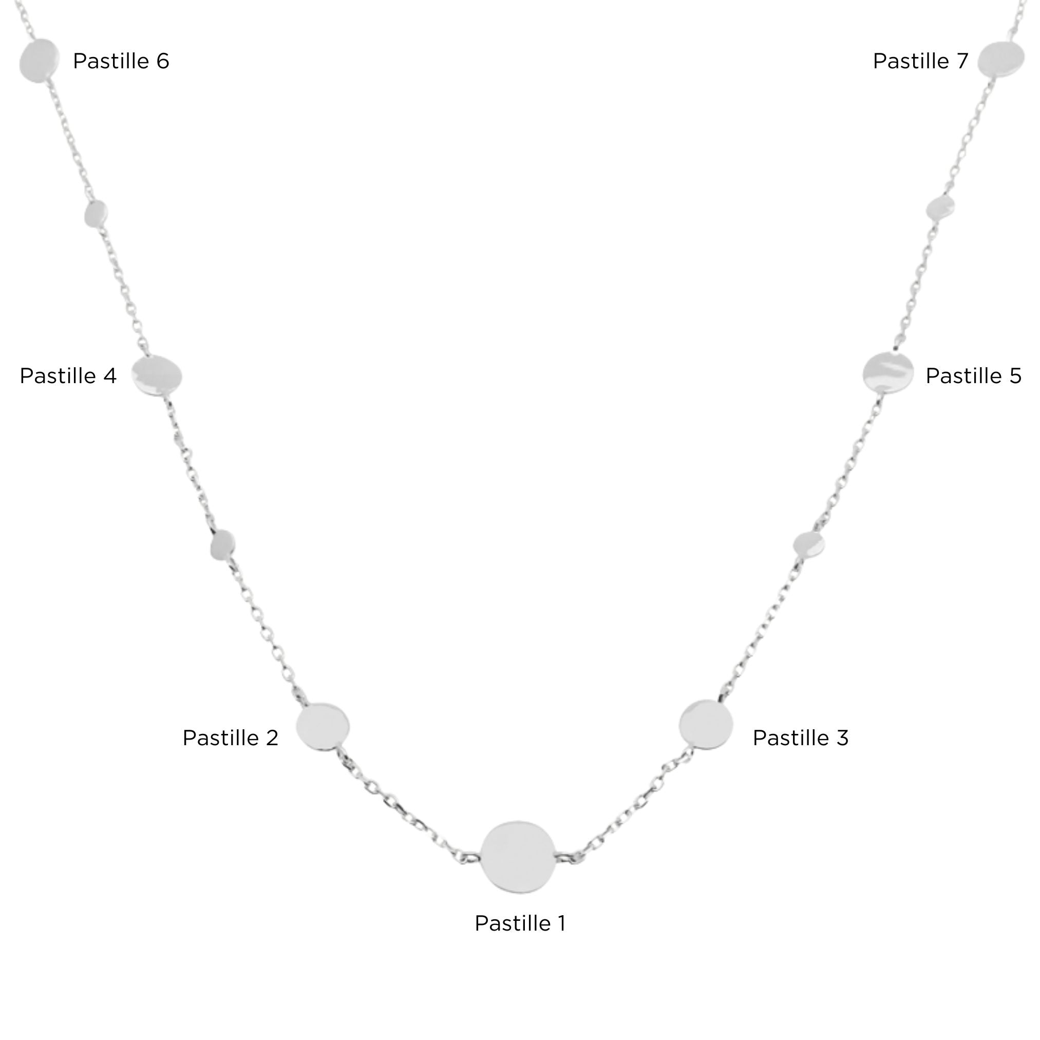 Collier Personnalisé Femme - Pastille Initiale - Argent 925
