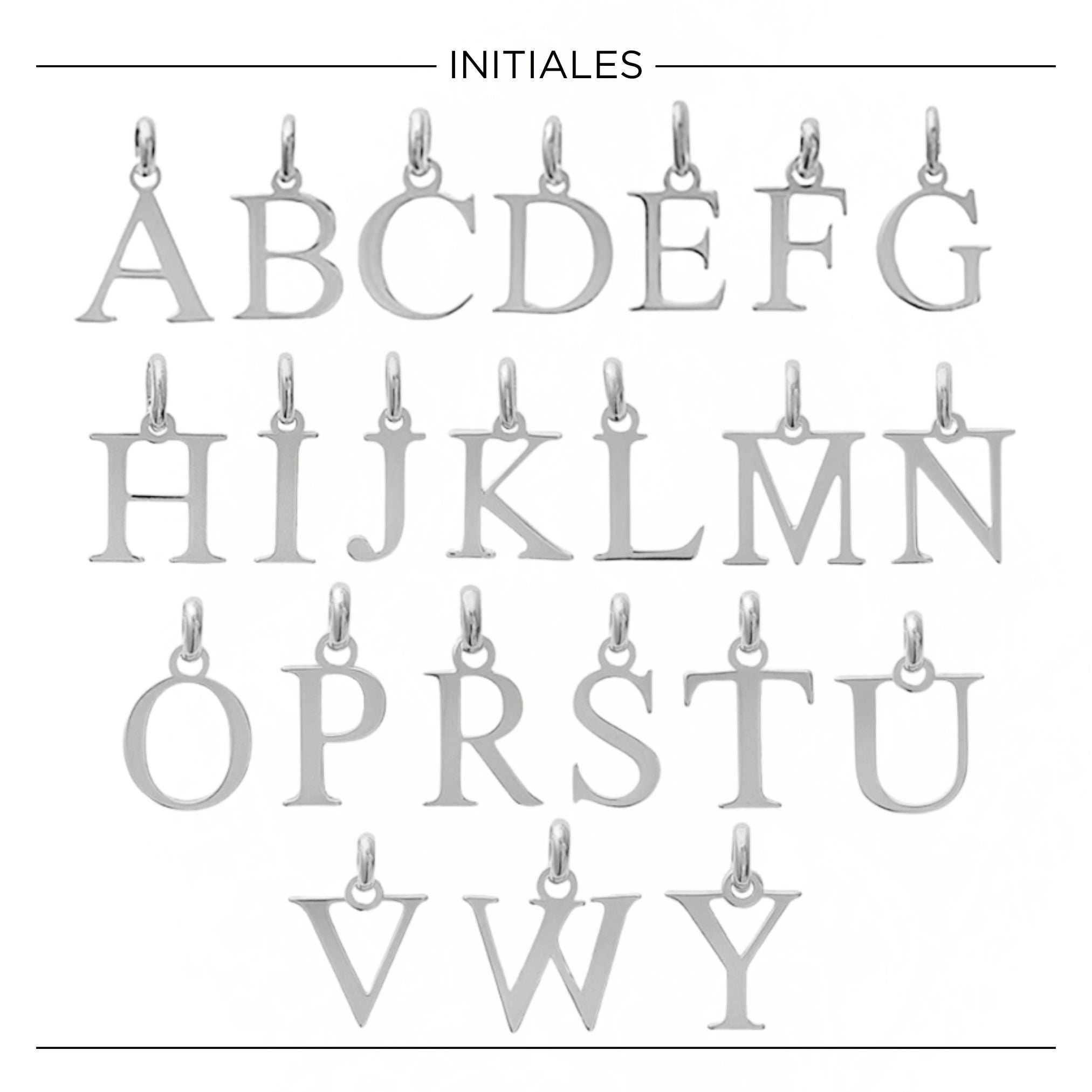 Collier Personnalisé Femme – Initiale – Argent 925