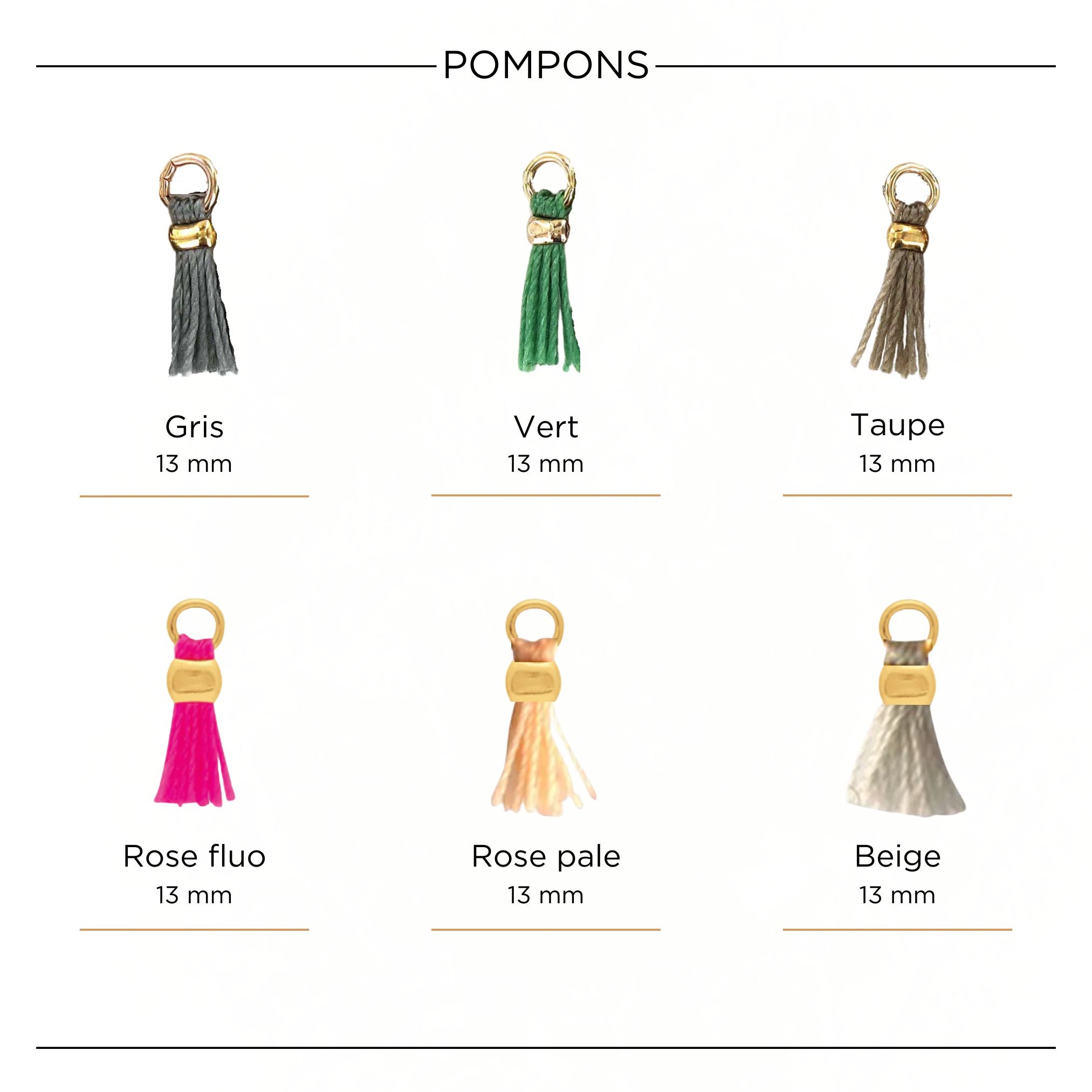 Collier Personnalisé Enfant - Médaille et Pompon - Plaqué Or 18K