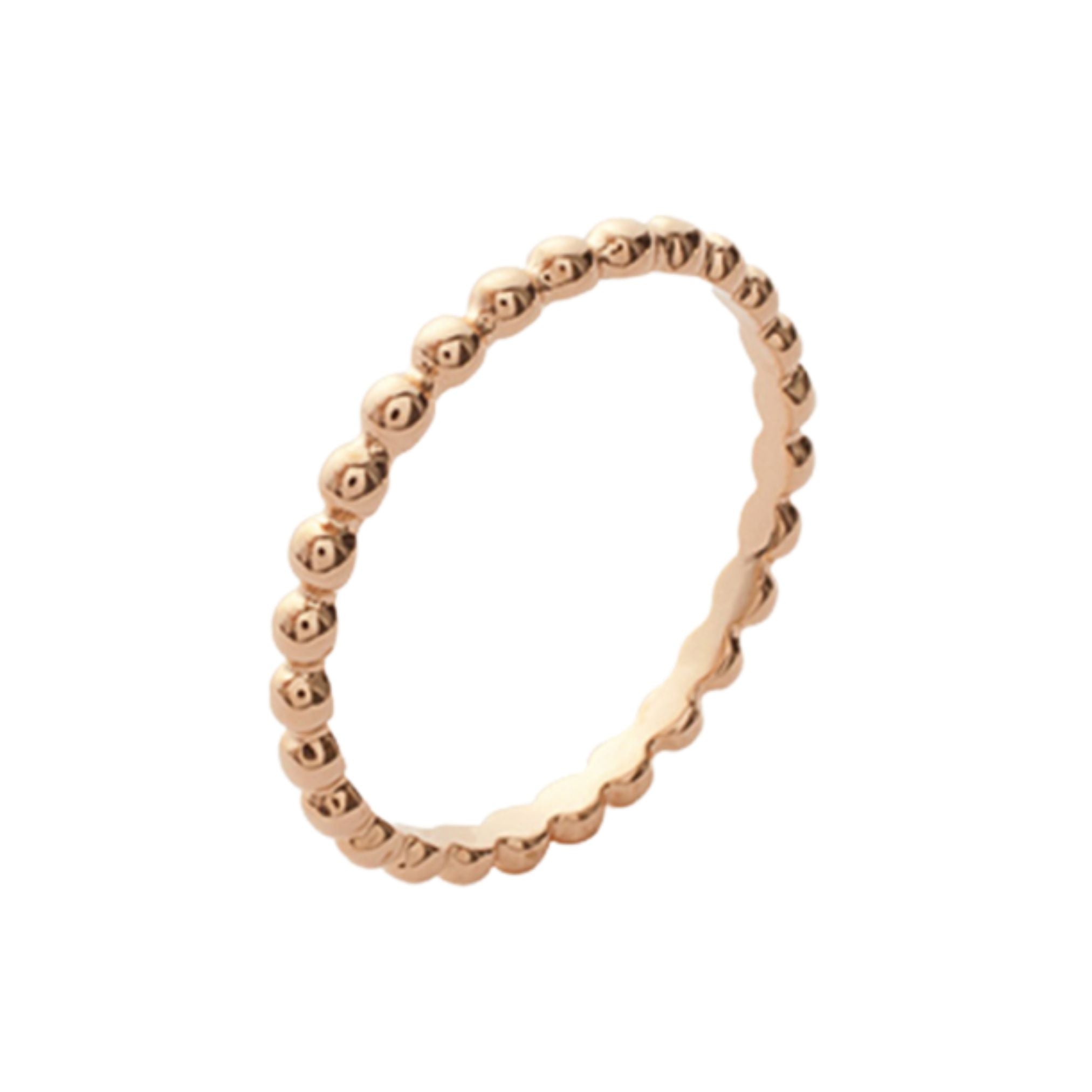 Bague Fine Femme - Petites Perles – Plaqué Or Rose