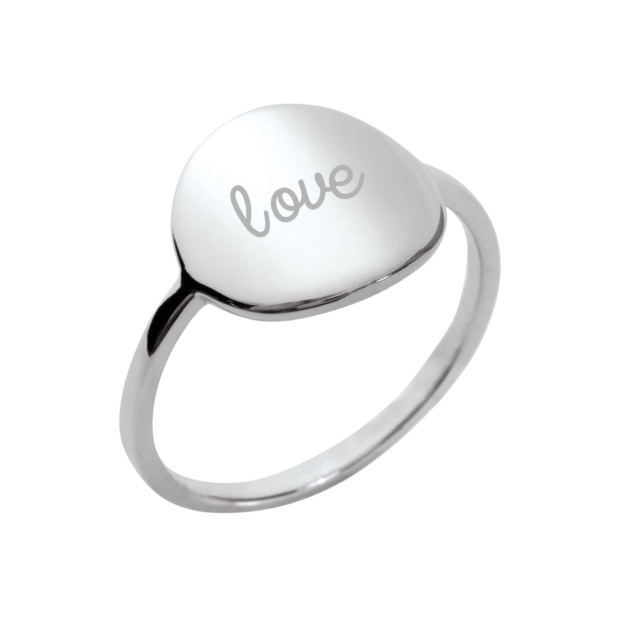 Bague Personnalisée Femme - Pastille Ronde – Argent 925