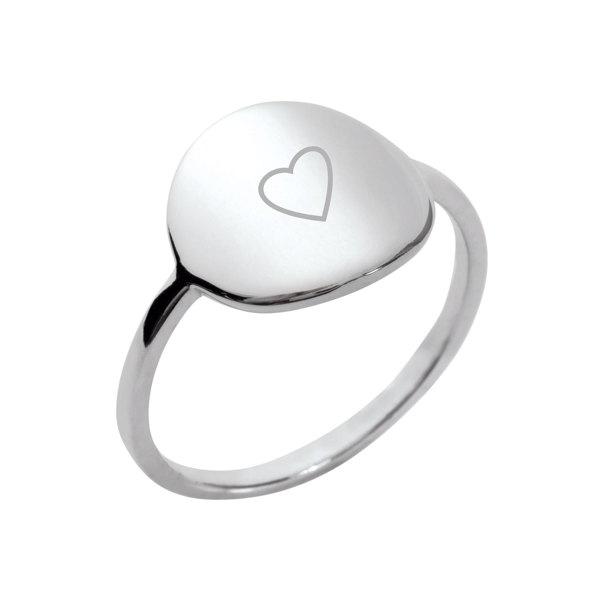 Bague Personnalisée Femme - Pastille Ronde – Argent 925