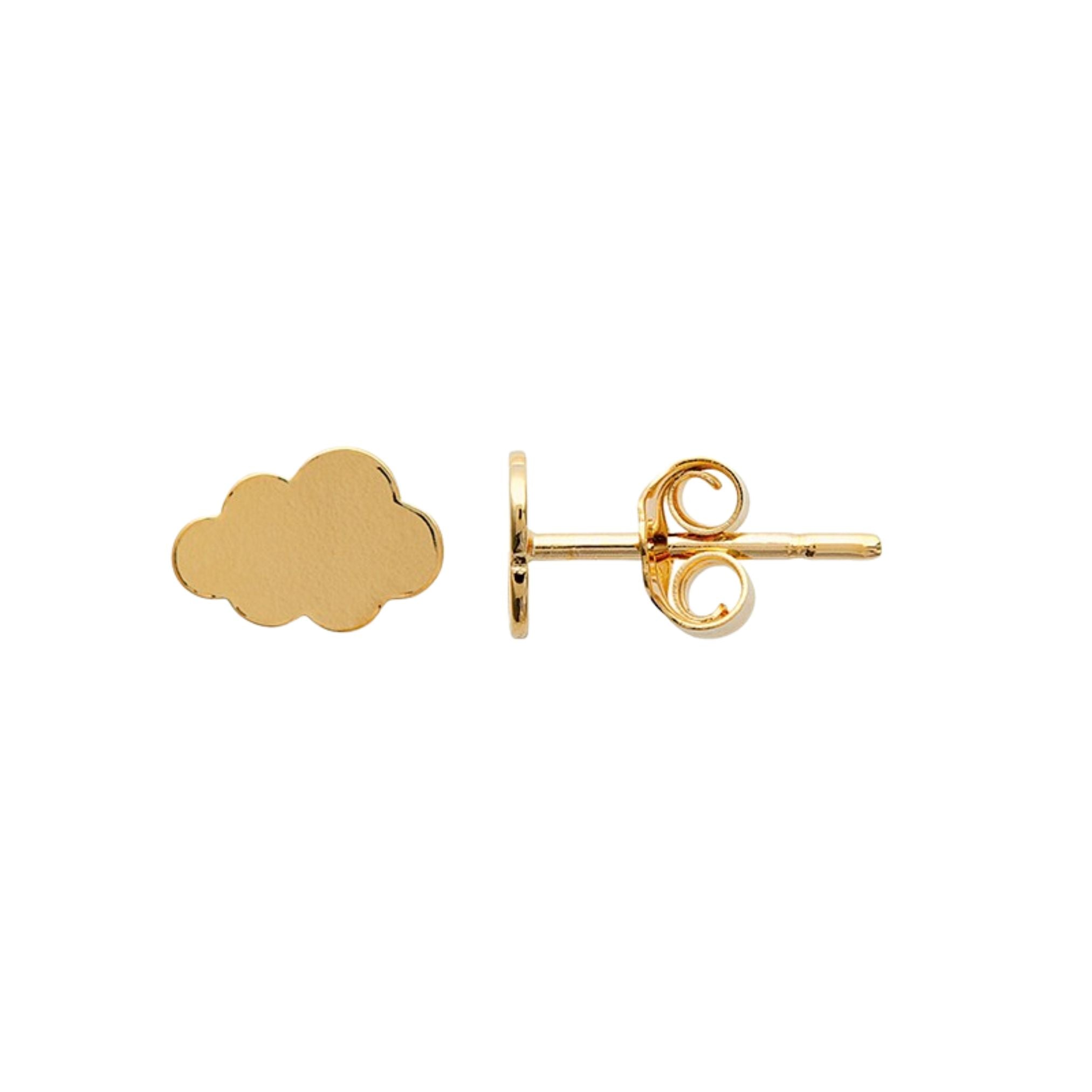 Boucles d’Oreilles Enfant – Nuages – Plaqué Or 18K