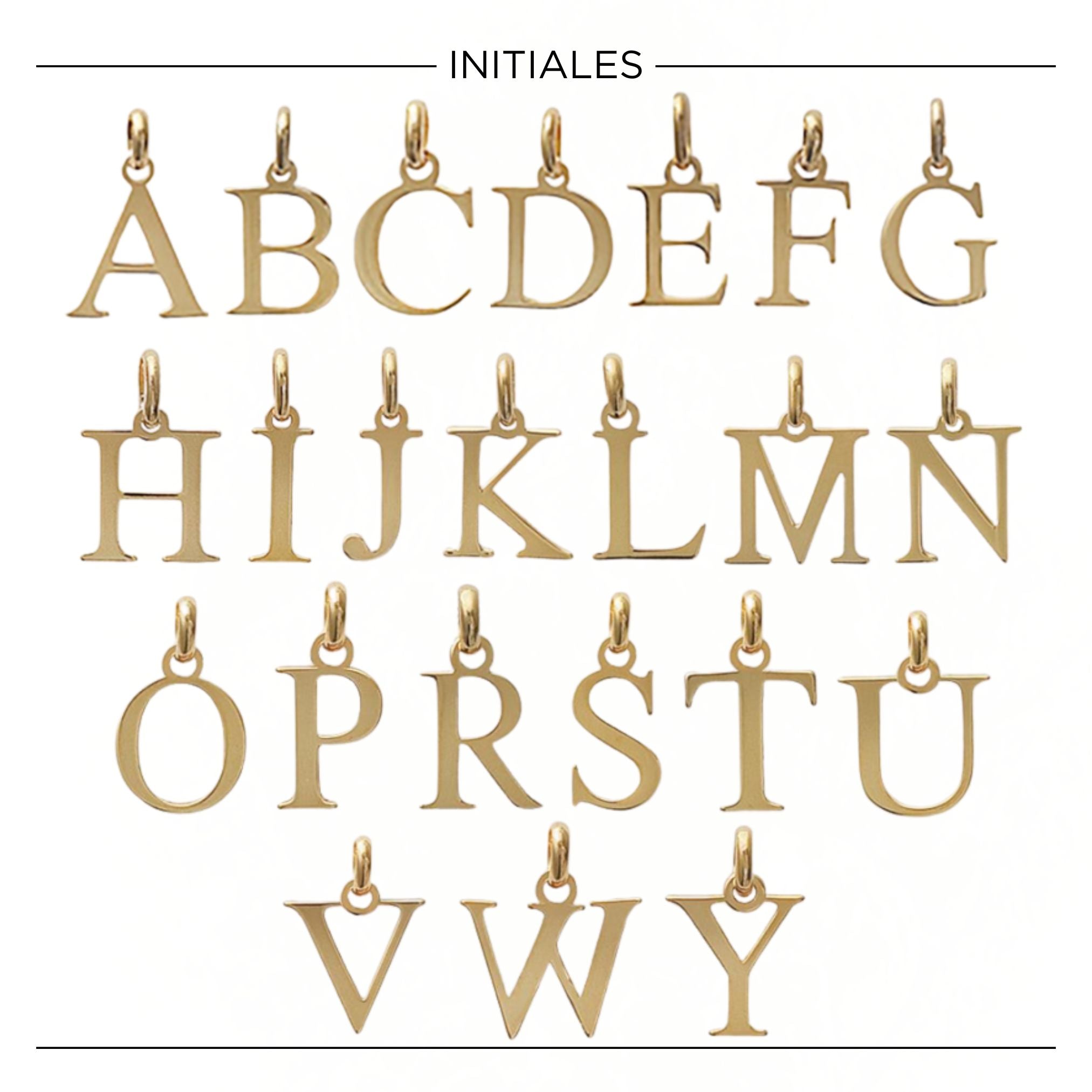 Collier Personnalisé Femme - Initiale - Plaqué Or 18K